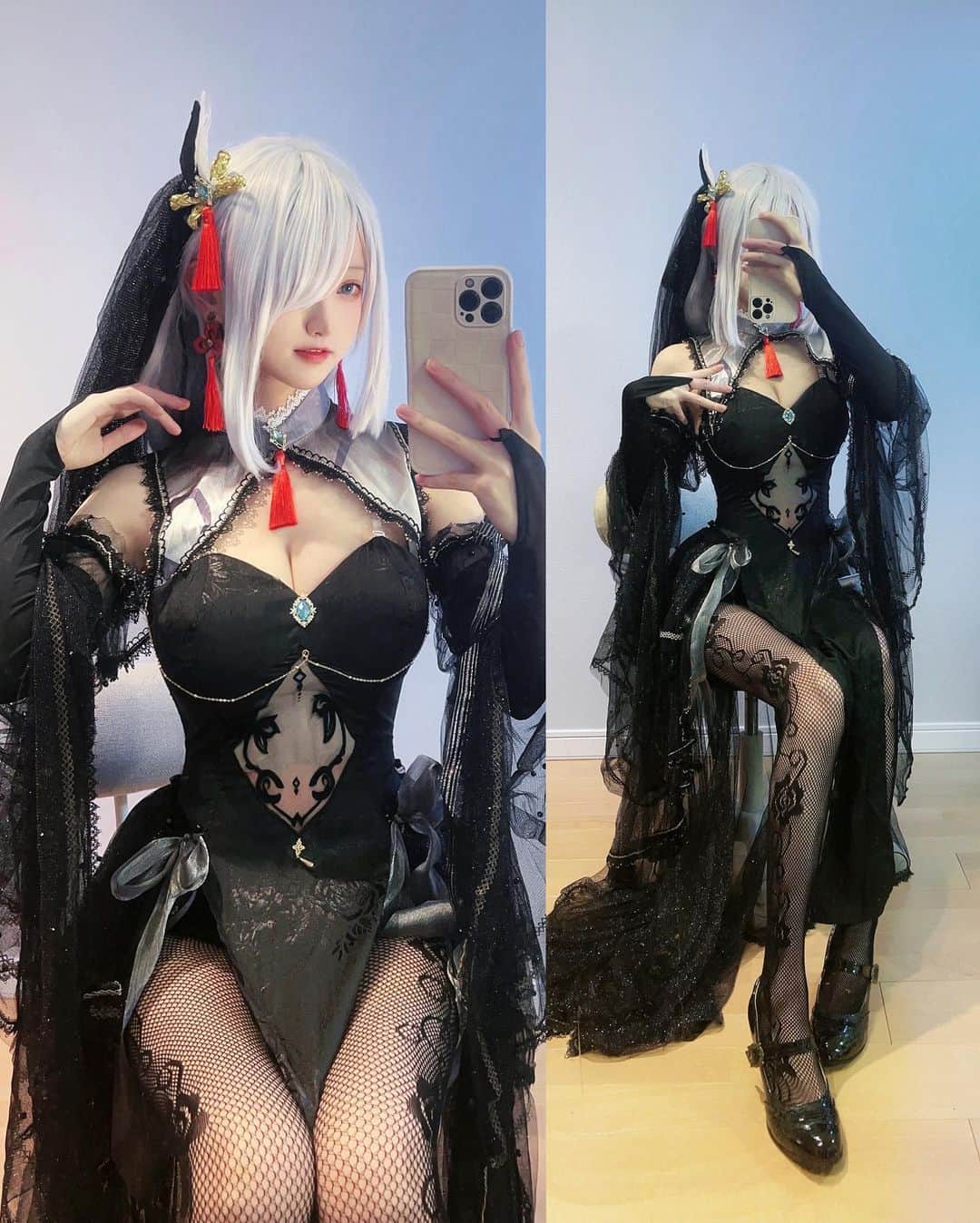 ちよのインスタグラム：「Shenhe❄️  #cosplay #cosplayer  #コスプレ  #原神 #genshinimpact」