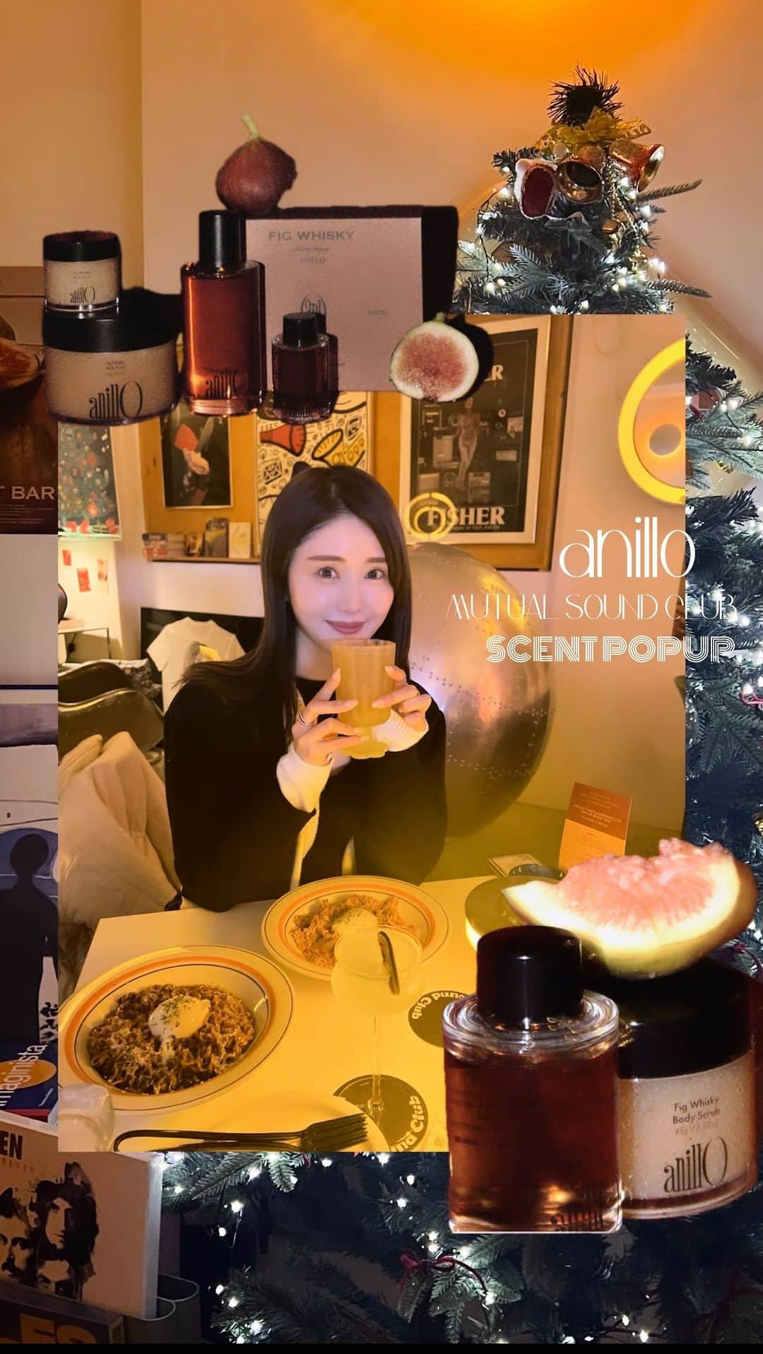 一木美里のインスタグラム：「𝐚𝐧𝐢𝐥𝐥𝐨 𝐌𝐔𝐓𝐔𝐀𝐋 𝐒𝐎𝐔𝐍𝐃 𝐂𝐋𝐔𝐁 🍸♥️ 𝐒𝐂𝐀𝐍𝐓 𝐏𝐎𝐏𝐔𝐏 📍 @mutualsoundclub 11/30まで🎄🖤  #seoultrip#韓国コスメ#韓国バー#anillo#アニーロ#西村韓屋村#서촌한옥마을」