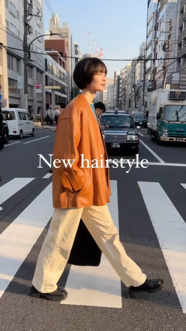 鈴木亜美のインスタグラム：「最高に可愛い前髪作りました。元に戻ったような、そうじゃないような。  hair cut by @gxxxxxo 🖤🖤」