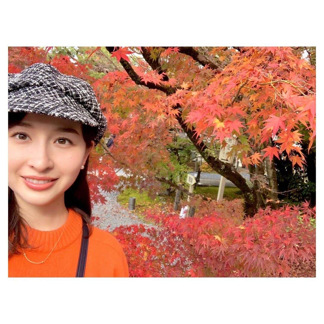 宇賀神メグのインスタグラム：「🍁  . .  去年行った京都🍁 TVで紅葉特集を見たら また行きたくなり 京都旅行の写真を見返しています。  . .  #紅葉 #🍁 #京都 #kyoto」