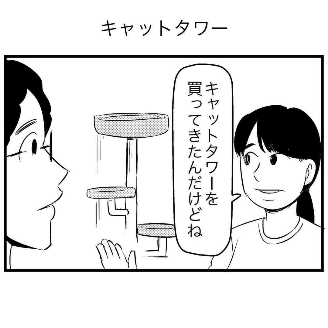 すがぬまたつやさんのインスタグラム写真 - (すがぬまたつやInstagram)「キャットタワー  #4コマ漫画 #漫画 #イラスト #マンガ #4コマ #ギャグ漫画 #ギャグ」11月27日 19時18分 - sugaaaanuma