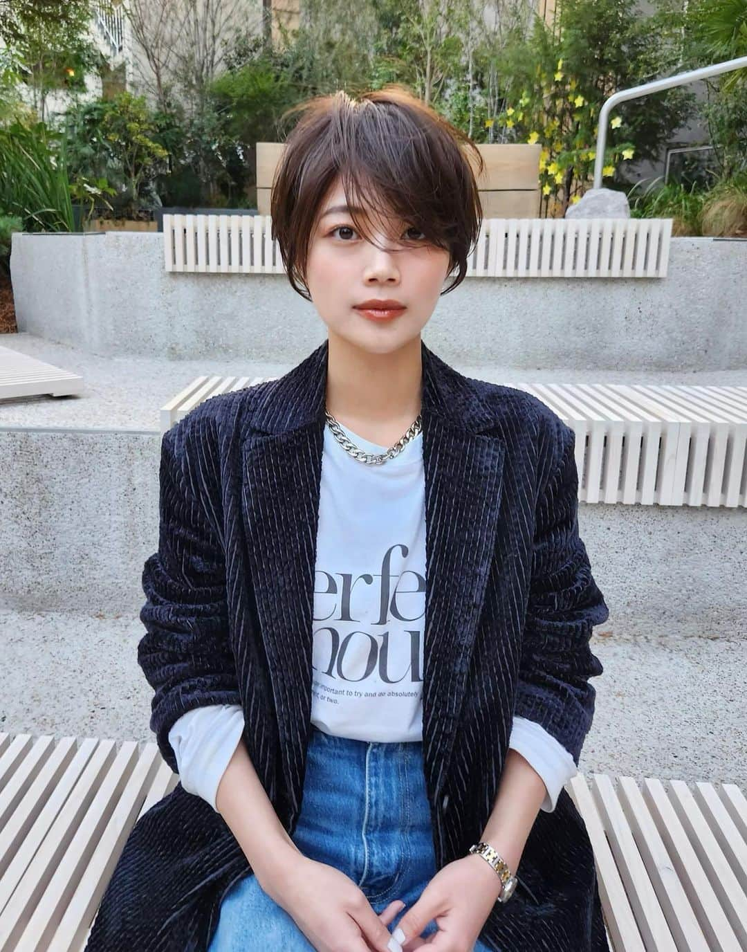 藤野結衣さんのインスタグラム写真 - (藤野結衣Instagram)「😉🫰🍇 💇‍♀️ @keiko00000  . . . . #秋カラー #秋ヘア #ショートヘア」11月27日 20時36分 - yui_fujino