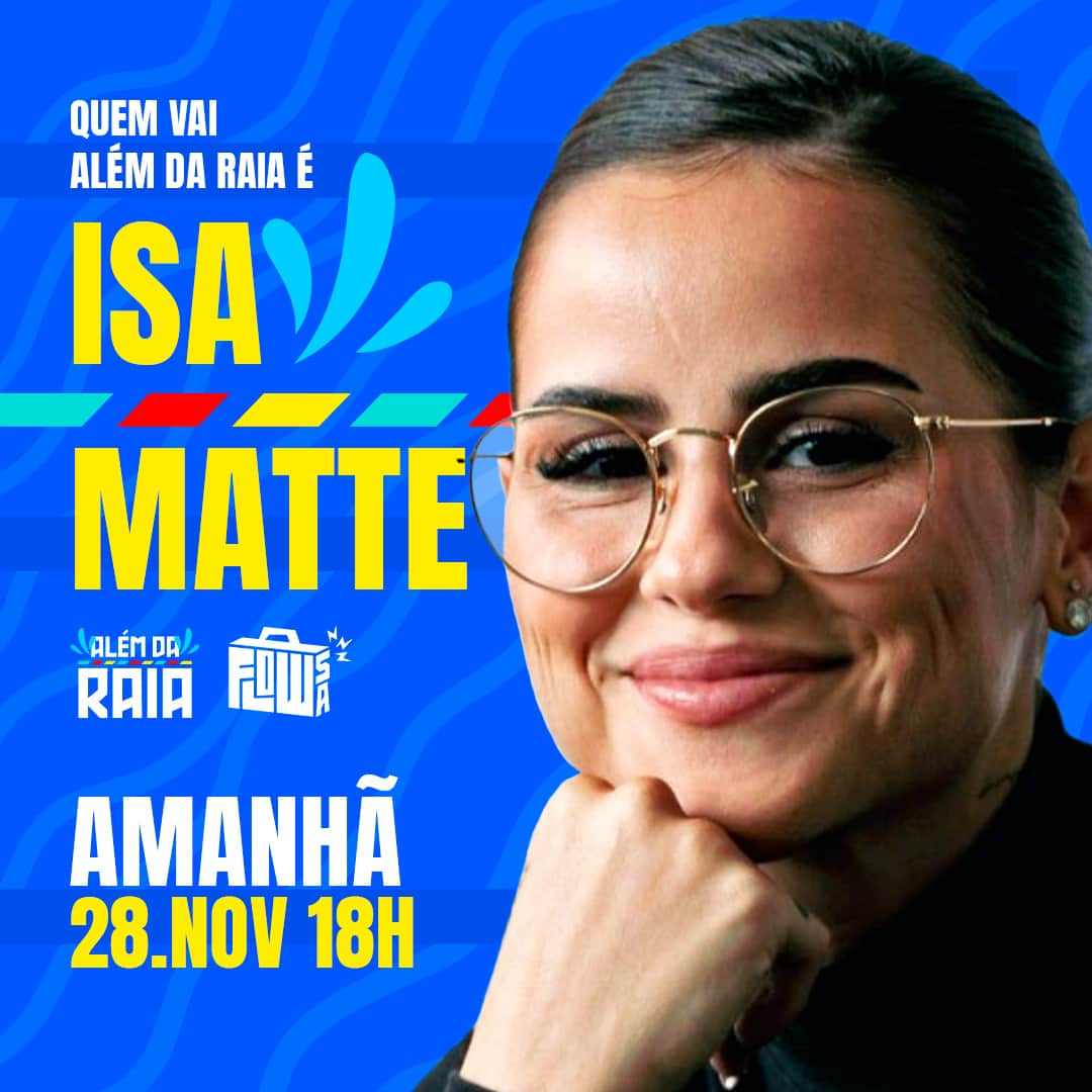 チアゴ・ペレイラのインスタグラム：「VAI TE INSPIRAR! 🤩 Amanhã quem vai Além da Raia é a prodígio @isabelamatte, que começou a empreender aos 12 anos de idade, entrou no ranking Forbes Under 30 aos 19 anos e que vai dividir tudo aqui com a gente! 👉 Ao vivo amanhã 18h no YouTube do @flowsatv Link na bio! ☝ . . . #empreendedorismo #empreendedora #empreendedor #mulheresempoderadas #mulheresempreendedoras #empreender #saudemental #saude #saudefinanceira #negocios #negócios」