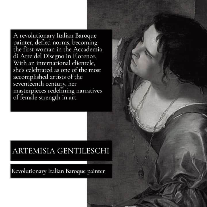 ベダ&カンパニーのインスタグラム：「🎨 Artemisia Gentileschi, an Italian Baroque painter, defied conventions and became a trailblazer in the male-dominated art world. Her powerful depictions of women and resilience have left an indelible mark on art history. 🖌️🌟 “I will show your illustrious Lordship what a woman can do.” - Artemisia Gentileschi Bedat & Cº proudly supports women who, like Gentileschi, redefine artistic boundaries. Let’s continue her legacy of strength and creativity on canvas. 🎨 #bedatandco #womenofcharacter #ArtemisiaGentileschi #BaroqueArtist #WomenInArt #TrailblazingPainter #womensupportingwomen #bedat」