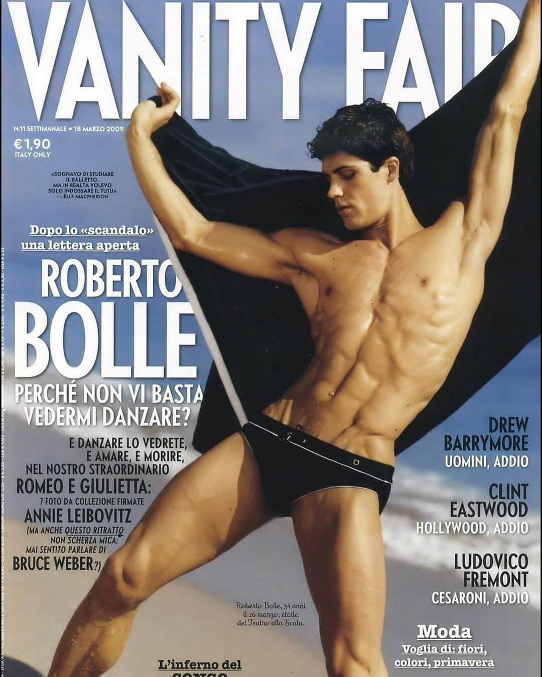 ロベルト・ボッレのインスタグラム：「In occasione dei 20 anni di Vanity Fair, abbiamo tirato fuori dal cassetto alcune cover degli ultimi anni….😎  @vanityfairitalia @fabrizioferriofficial @alessandraferriofficial_ @bruce_weber @marchomstudio @maxvadukul @wito_vl   Ve le ricordavate tutte? 😬」