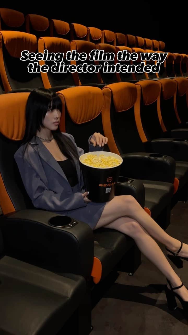 Emily Meiのインスタグラム：「Do u watch ur movies in IMAX? 👀👀 After i started watching movies in IMAX, i couldn’t go back 🤷🏻‍♀️🤷🏻‍♀️🤷🏻‍♀️ You get to see so much more detail, it’s worth the extra dollars when you’re already at the theatre i PROMISE !!! @imax @regalmovies」