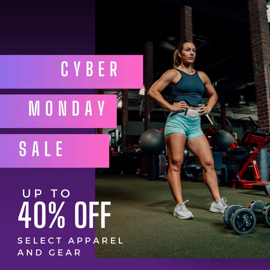 Camille Leblanc-Bazinetのインスタグラム：「Ferocefitness.com  For one day only we made all apparel, gear, and books* 40% off!!!   Just load up your cart an use the code CYBER40 at checkout to enjoy some super savings」