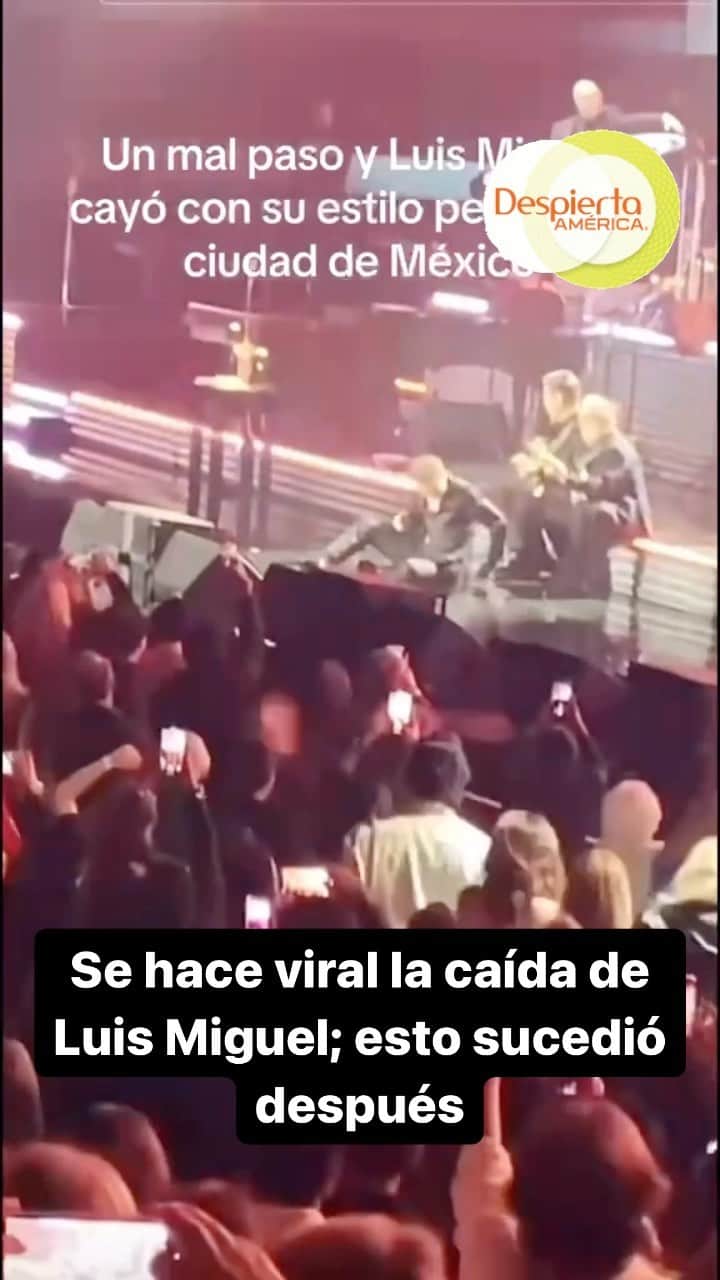 Despierta Americaのインスタグラム：「La imagen del momento, sin embargo @luismiguel  hizo más evidente su caída tras quedar en el piso  varios segundos, donde se río de lo sucedido.」