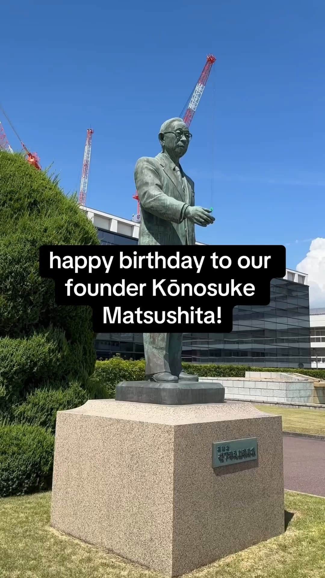 Panasonicのインスタグラム：「Happy birthday to our founder Konosuke Matsushita! We quite literally wouldn’t be here without you 🥳」