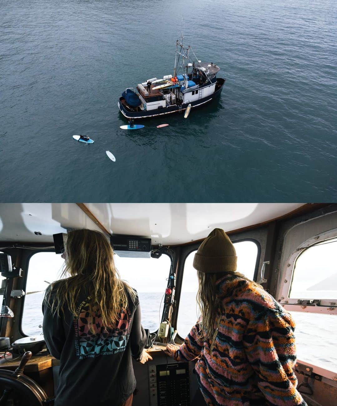 BILLABONG WOMENSさんのインスタグラム写真 - (BILLABONG WOMENSInstagram)「On an adventure holiday until further notice.  Team riders @annagudauskas and @caleyvanular recently spent two weeks on a boat up north in America’s final frontier, Alaska. They packed their coziest gear, a couple boards each and rode pristine surf breaks only accessible by boat. #Billabongadventuredivison  📷 : @Hisarahlee」11月28日 2時00分 - billabongwomens