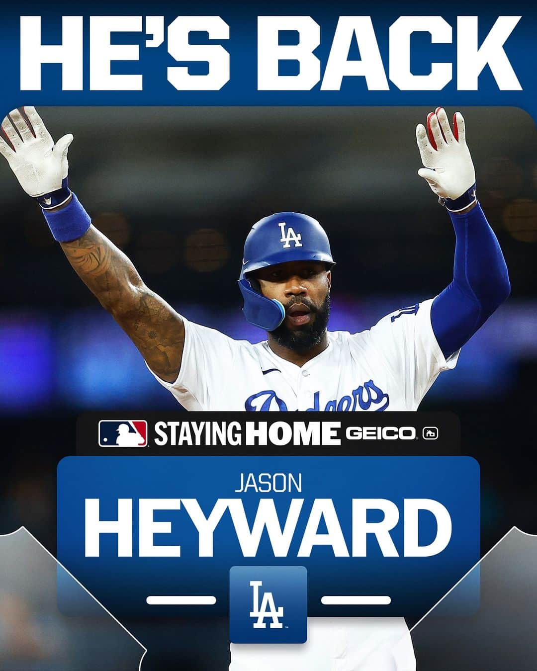 MLBのインスタグラム：「Dodgers, OF Jason Heyward reportedly agree to 1-year deal, per MLB.com’s Juan Toribio.」