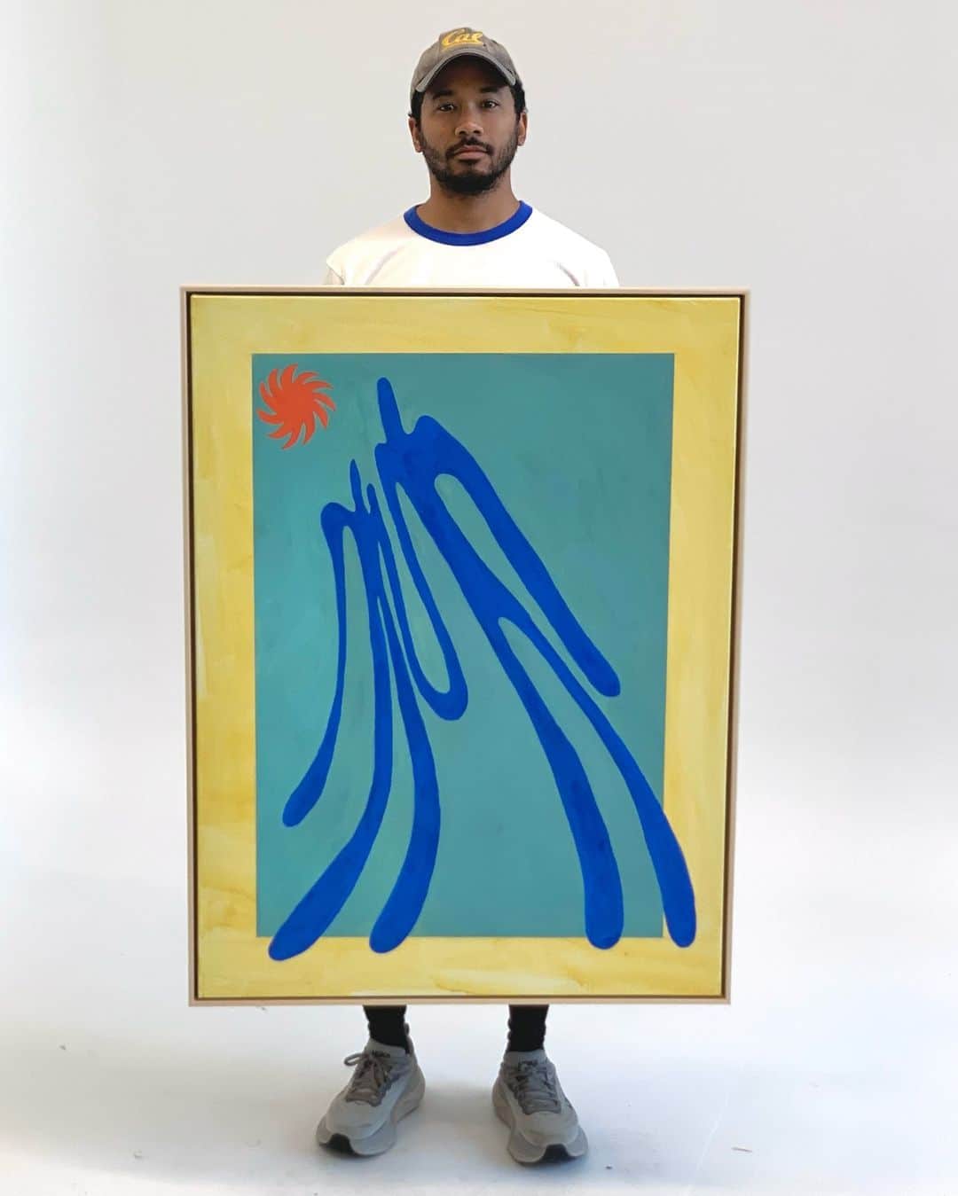 トロ・イ・モアのインスタグラム：「commissioned acrylic painting on 30” x 40” canvas.  I’ve carved out some time for more murals and painting commissions next year, feel free to reach out :)  chazwick.com has been updated!」