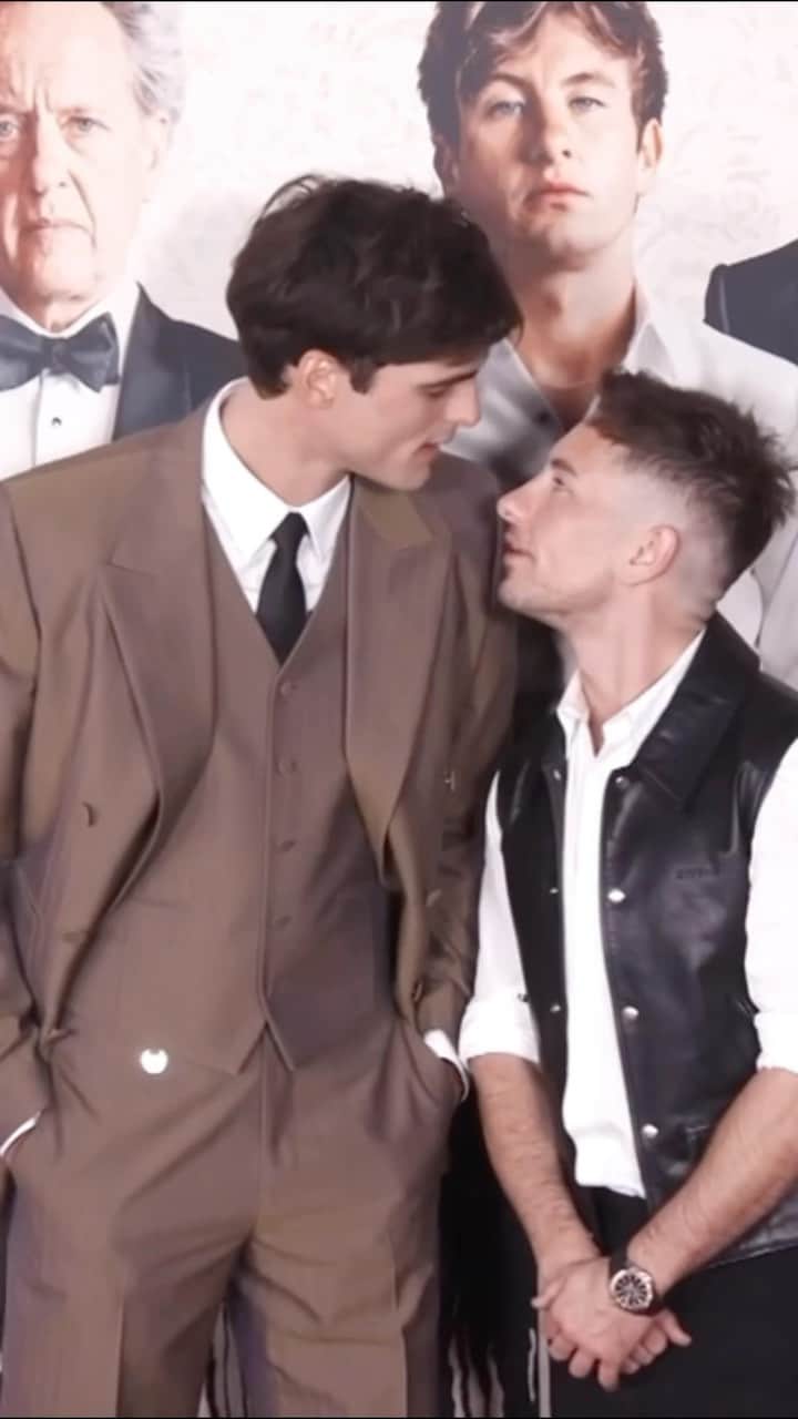 E! Onlineのインスタグラム：「Nothing can kill #BarryKeoghan and #JacobElordi’s groove at the #Saltburn premiere. 👀🔥 Except maybe THAT bathtub scene. (🎥: Getty)」