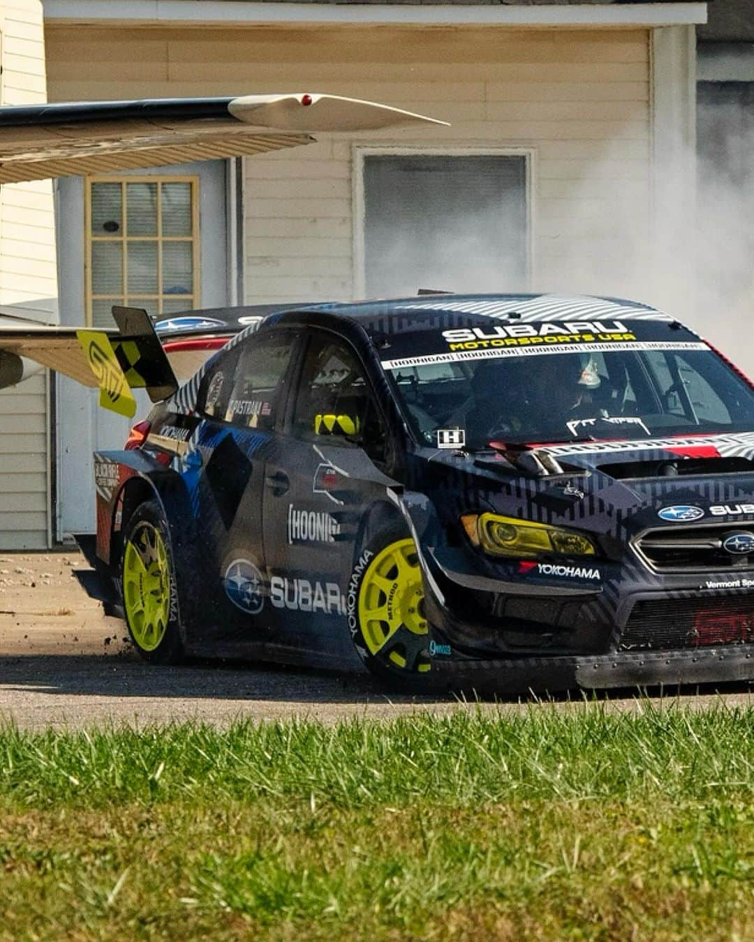 Subaru Rally Team USAのインスタグラム：「Donuts around donuts  #yokohamatire #onyokohamas #advan #subaru #motorsports #airslayer #gymkhana   Photo: @ben.haulenbeek」