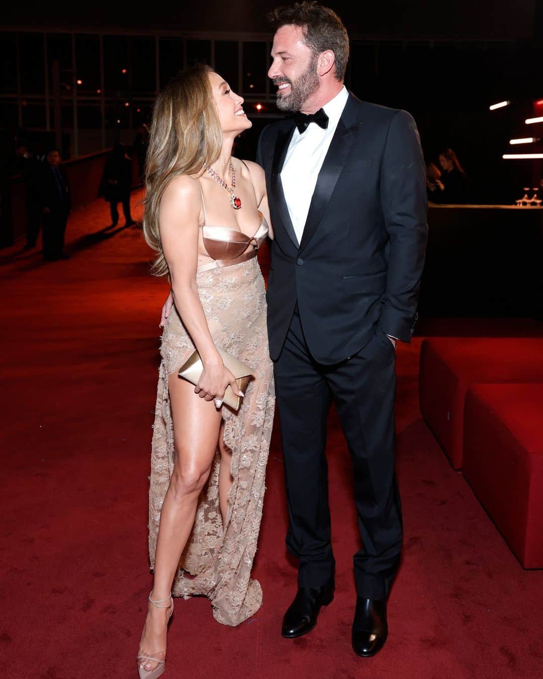 GQのインスタグラム：「Get your extra-large cup of Dunkin ready, because the movie of Bennifer's love story, round two, is on the way. @jlo released the first teaser for "This Is Me…Now", a movie companion to her album of the same name, both of which are due out in February. Learn more at the link in bio.」