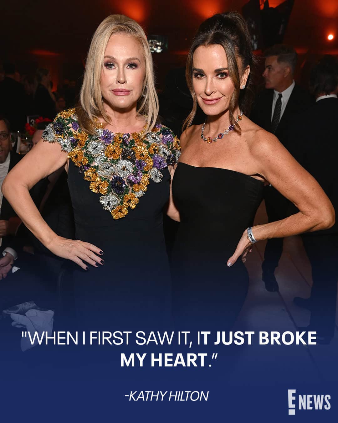 E! Onlineのインスタグラム：「#RHOBH's Kathy Hilton is speaking out for the first time on her sister Kyle Richards' separation from Mauricio Umansky. Link in bio for everything she had to reveal. (📷: Getty)」
