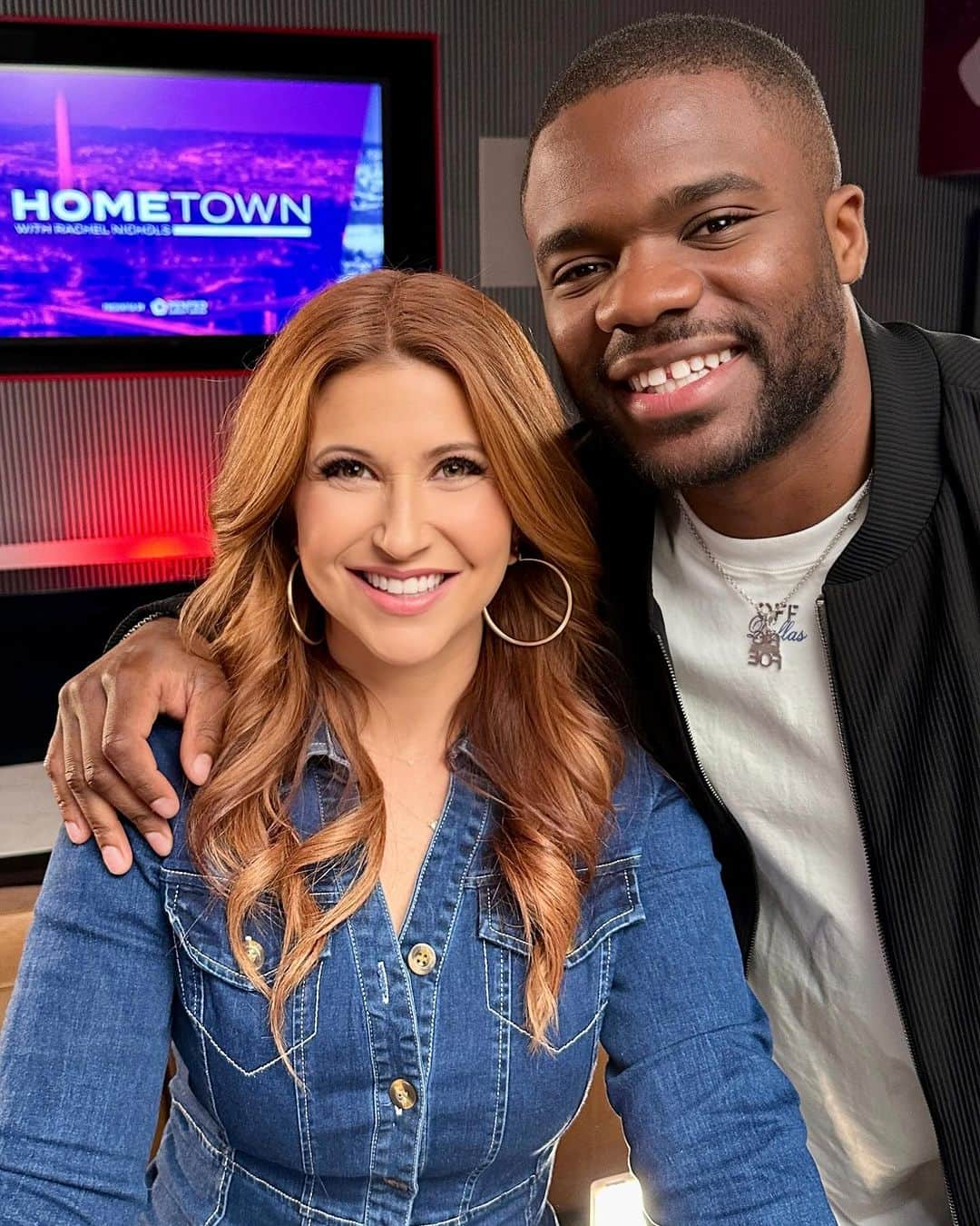 レイチェル・ニコルズのインスタグラム：「Always a good time hanging with tennis star Frances Tiafoe, even better when you get to do it shooting hoops. Just a couple DMV kids having fun 😎🏀⛹🏿‍♂️」