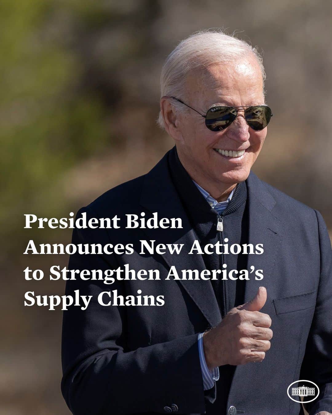 The White Houseのインスタグラム：「News: Today, President Biden announced 30 new actions to strengthen supply chains.  These actions will help Americans get the goods they need when they need them at lower costs.」