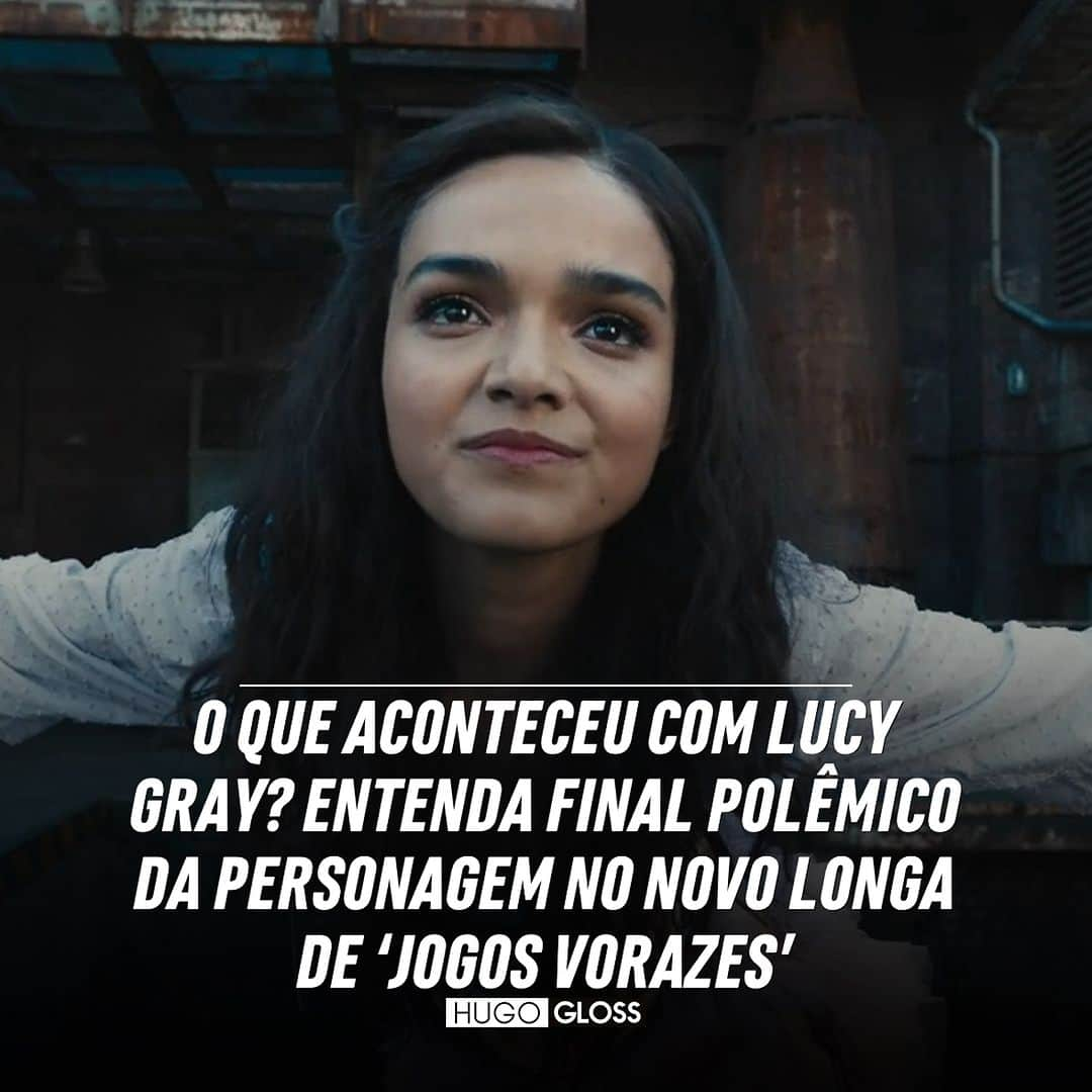 Hugo Glossのインスタグラム：「O que aconteceu com Lucy Gray Baird? Essa é a pergunta que não quer calar na prequela "A Cantigas dos Pássaros e das Serpentes", longa inspirado pelo livro de mesmo nome, que está no topo das bilheterias globais. O desfecho da protagonista interpretada por Rachel Zegler é um mistério que rendeu uma série de teorias de fãs! A gente reuniu o que mostra o filme, o que conta o livro, e, claro, o que pode ter acontecido… Ah, tem spoilers, tá?! Quem aí saiu do cinema discutindo o final com o amigo, hein?! 😁   ➡️ Vem ler tudo, clicando no link da bio ou no destaque “NEWS”. (📸: Reprodução/Paris Filmes)」