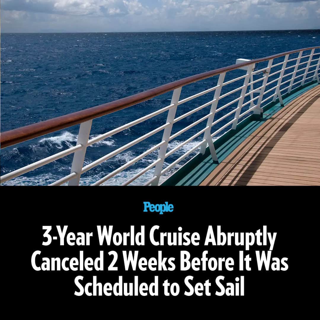People Magazineのインスタグラム：「Passengers who signed up for the headline-making voyage was originally due to depart from Istanbul, Turkey, on Nov. 1 and visit seven continents, 135 countries and 375 ports.  Before its original Nov. 1 departure date, the cruise had been postponed to Nov. 11 and relocated from Istanbul to Amsterdam. It was then pushed back again, this time to Nov. 30, and finally, less than two weeks before its third and final departure date, the voyage was canceled altogether.  “There’s a whole lot of people right now with nowhere to go, and some need their refund to even plan a place to go — it’s not good,” one guest said.   Link in bio for the full story.   📷: Getty」
