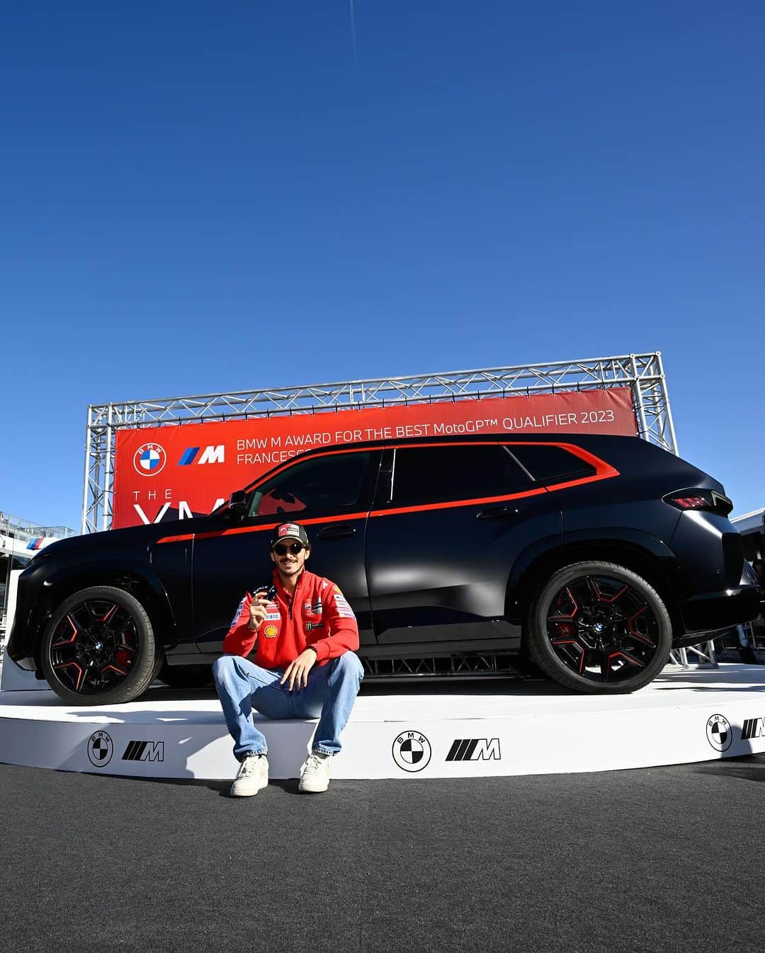 MotoGPのインスタグラム：「@pecco63 is not only the 2023 #MotoGP World Champion, but also the best qualifier of the season! ⏱️ And here's the moment he received the keys of his brand new @bmwm car! 🤩  #ValenciaGP 🏁 #Motorsport #Racing」