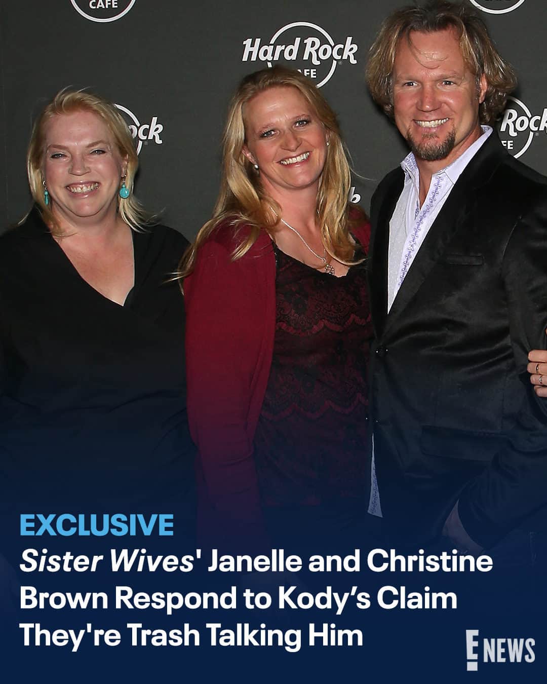 E! Onlineのインスタグラム：「#SisterWives' Janelle and Christine Brown would very much like to be excluded from Kody Brown's victim narrative. Link in bio for more on what they had to say. (📷: Getty)」
