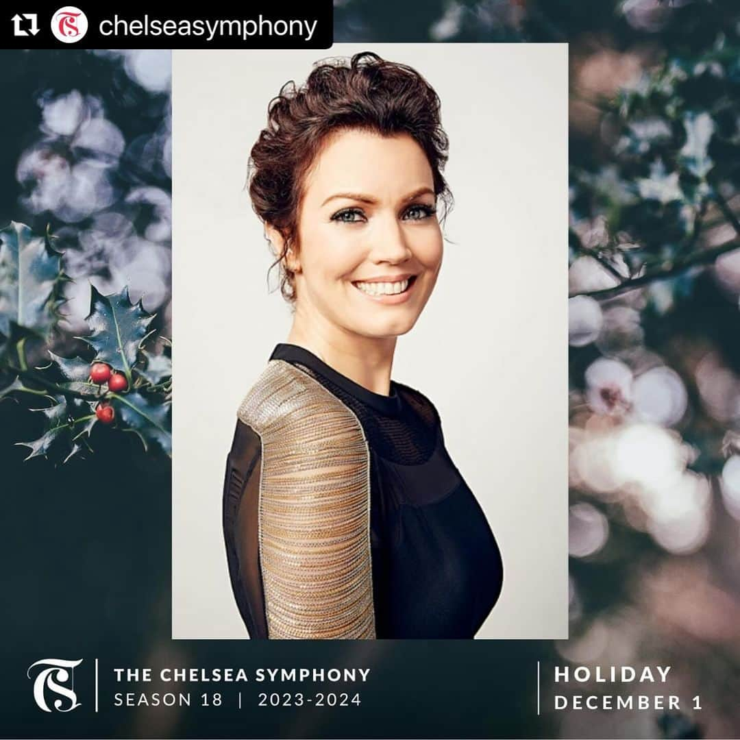 ベラミー・ヤングのインスタグラム：「Join us this Friday, December 1st, to celebrate the season with @chelseasymphony ! Link in my Insta bio 🥰 Sending everyone so very much love! #TwasTheNightBeforeChristmas @aarondai #Tchaikovsky #Nutcracker #SaintSaens #Havanaise #Humperdinck #HanselAndGretel  #SleighRide #ChelseaSymphony #NYC 💗🎄❤️🎶🎉 ・・・ The Chelsea Symphony is excited to announce that Scandal's Bellamy Young will join the orchestra for our concert, HOLIDAY, on Friday, December 1st at 8pm as the guest narrator for Aaron Dai's The Night Before Christmas! Make sure to get your tickets soon for this performance, and keep an eye on our social media pages to learn more about the festivities to come! #holiday #holidays #holidayseason #thechelseasymphony #classical #HolidayClassics #orchestra #chambermusic #newmusic #scandal #bellamyyoung #thenightbeforechristmas #NYC #livemusic #musicians」