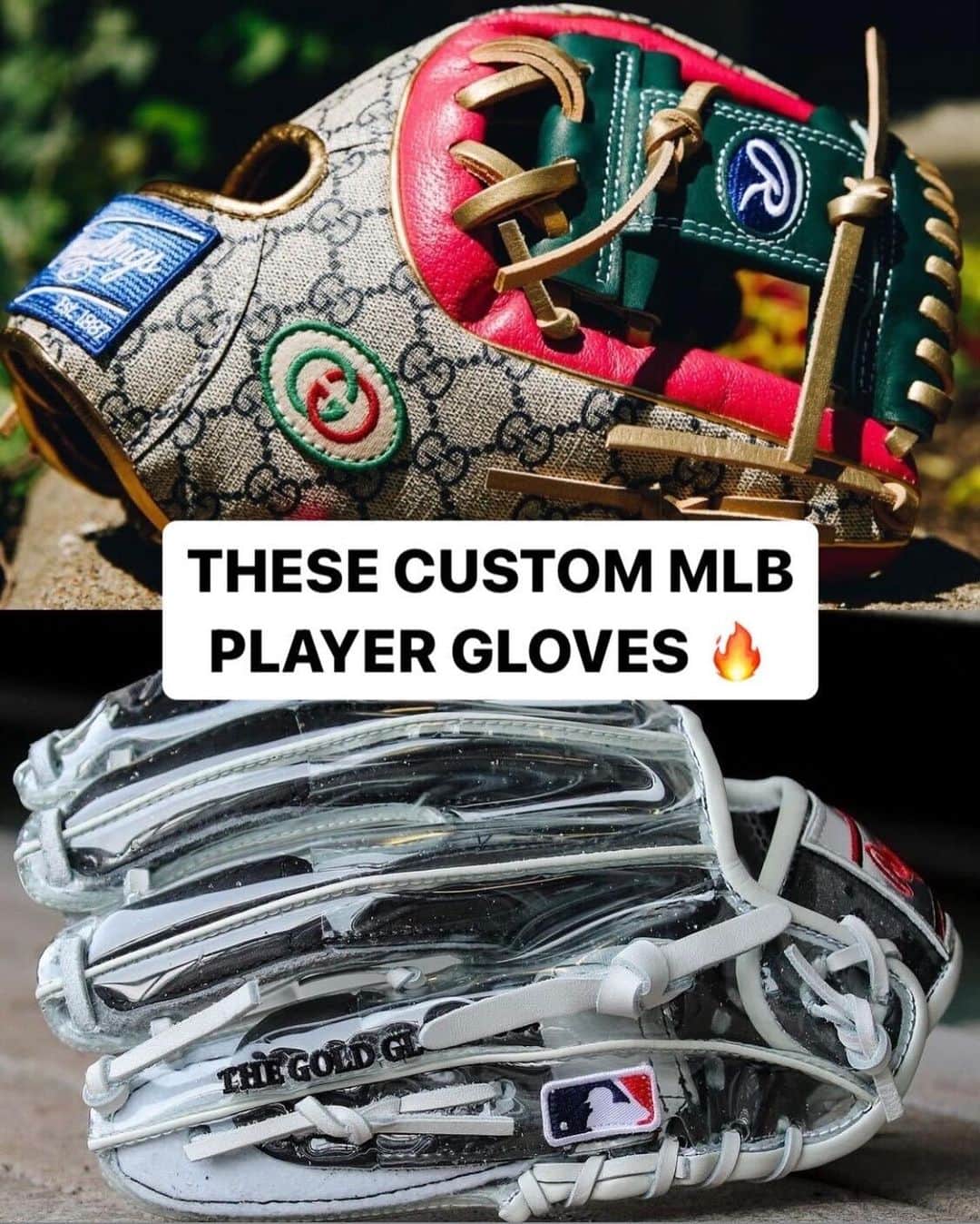 MLBのインスタグラム：「Baseball’s custom gear game goes too hard 💯  Which glove is your favorite? ⚾」