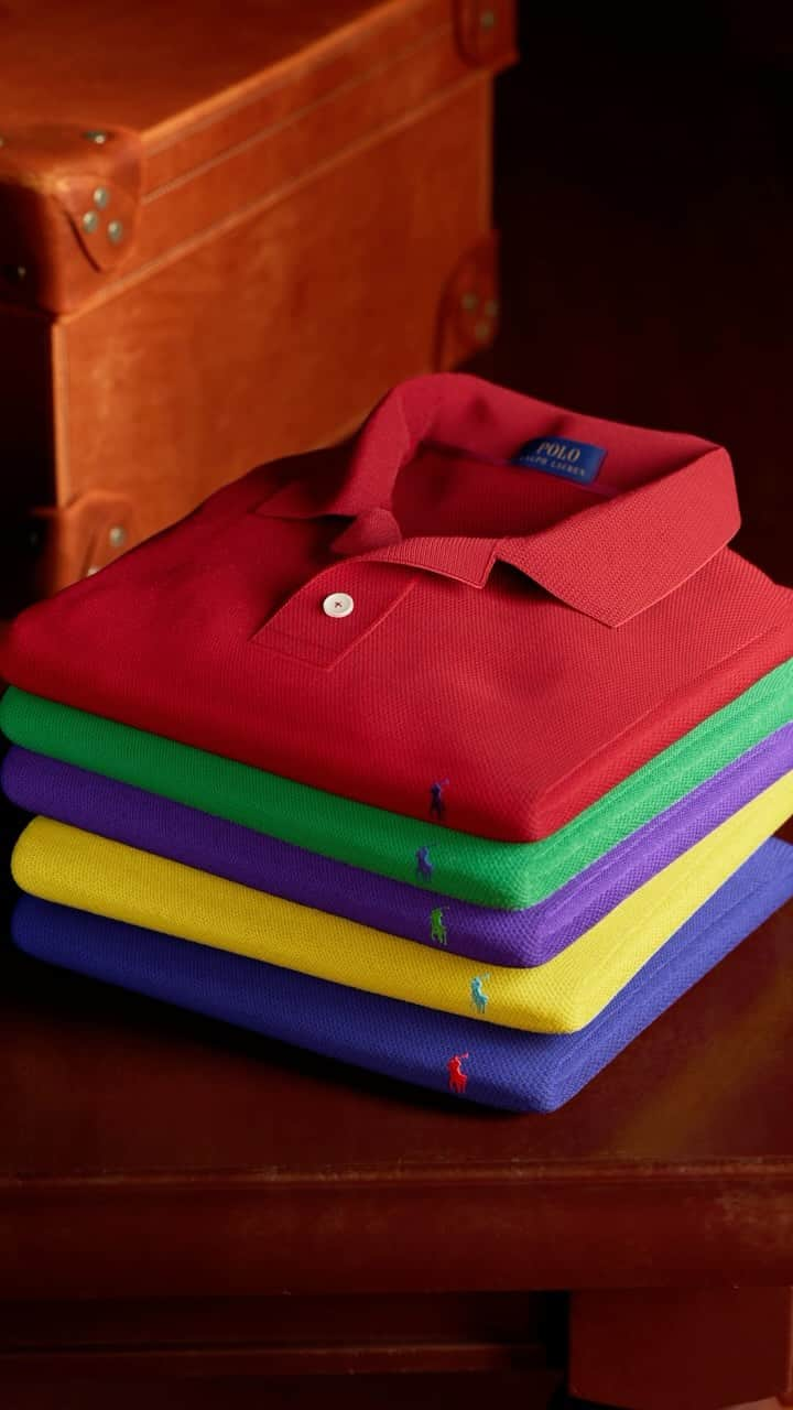 Polo Ralph Laurenのインスタグラム：「A beloved favorite, #ThePoloShirt captures bold #PoloRLStyle in a palette of vivid hues for this #RLHoliday season.  Shop #RLGifts via the link in bio.  Music by DJ Harrison – “Christmas Time Is Here”  #PoloRalphLauren」