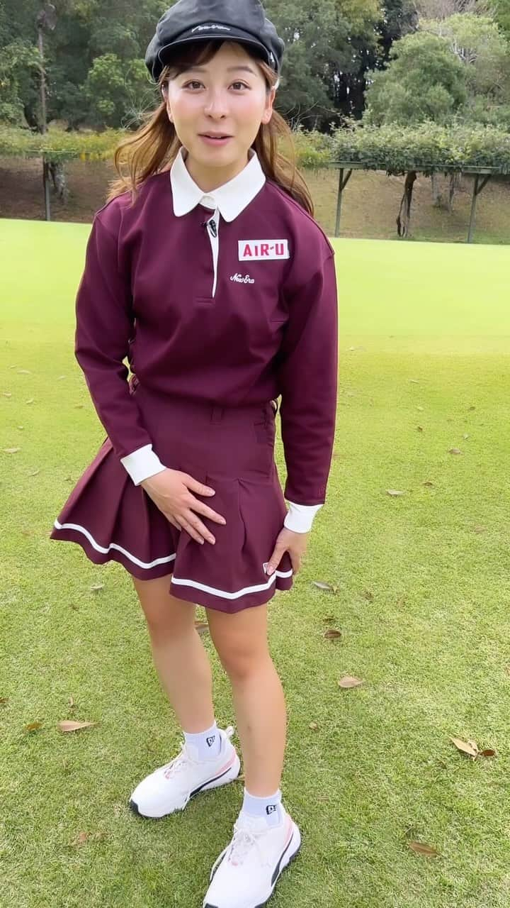 なみきのインスタグラム：「今回のウェア @newera_golf さん！！ バイオレットカラーのセットアップでかっこ可愛いコーデ😎！ キャスケットと合わせていつもとは違った印象に！！ こういうゴルフウェアも可愛い！ ・ ・ #golf #GOLF #ゴルフ #ゴルフ女子 #ゴルフウェア #ゴルフウェアコーデ #newera #ニューエラ #ニューエラゴルフ #neweragolf #ゴルファー #PR」