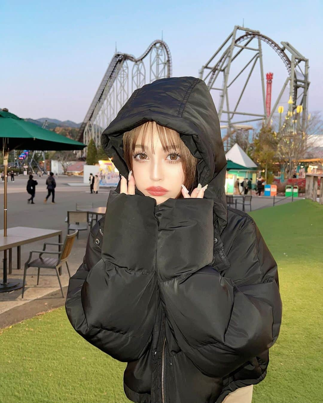 土屋怜菜（れいぽよ）のインスタグラム：「⁡ ⁡ 久々のテーマパーク楽しかったな🗻🎢 次はあったかい時期に行きたいなあ〜😌🤍」