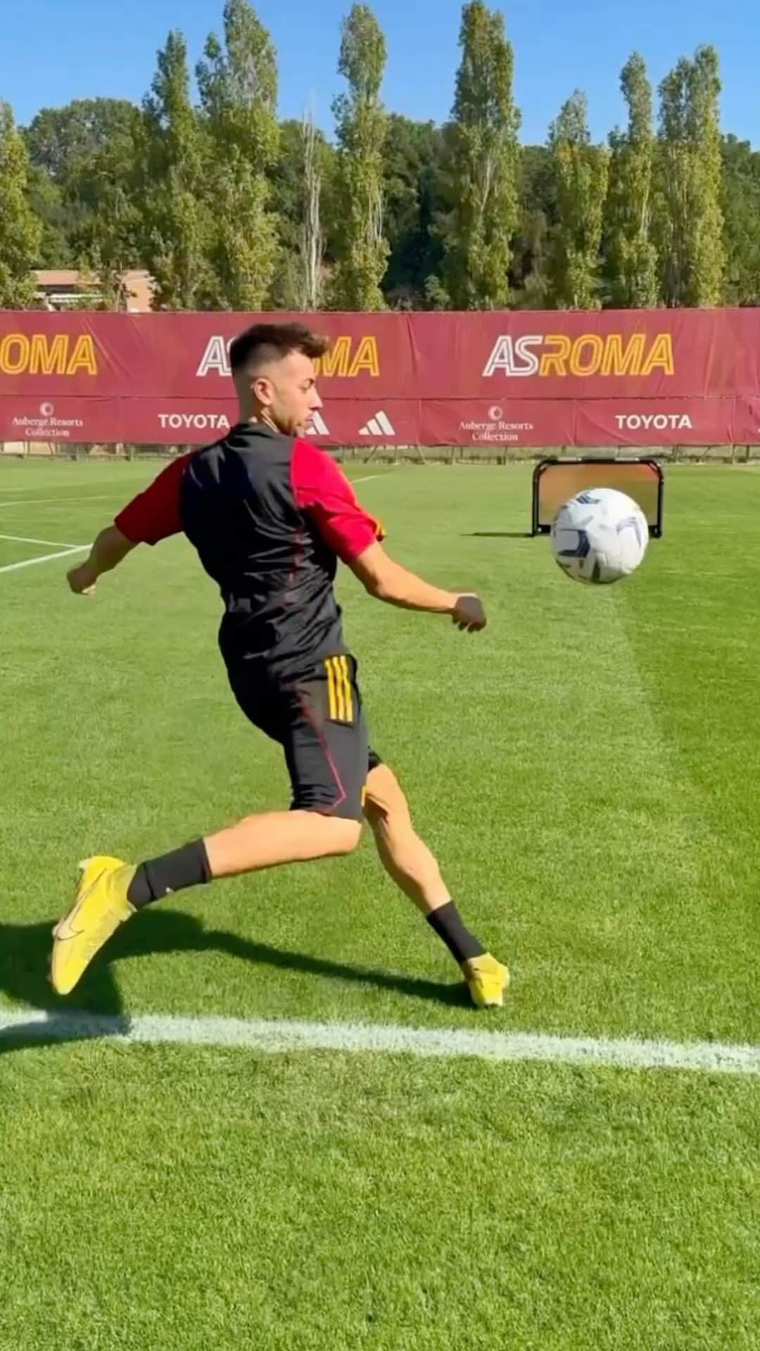 ステファン・エル・シャーラウィのインスタグラム：「Volley finishing challenge with @stewel92 🔥 @officialasroma」