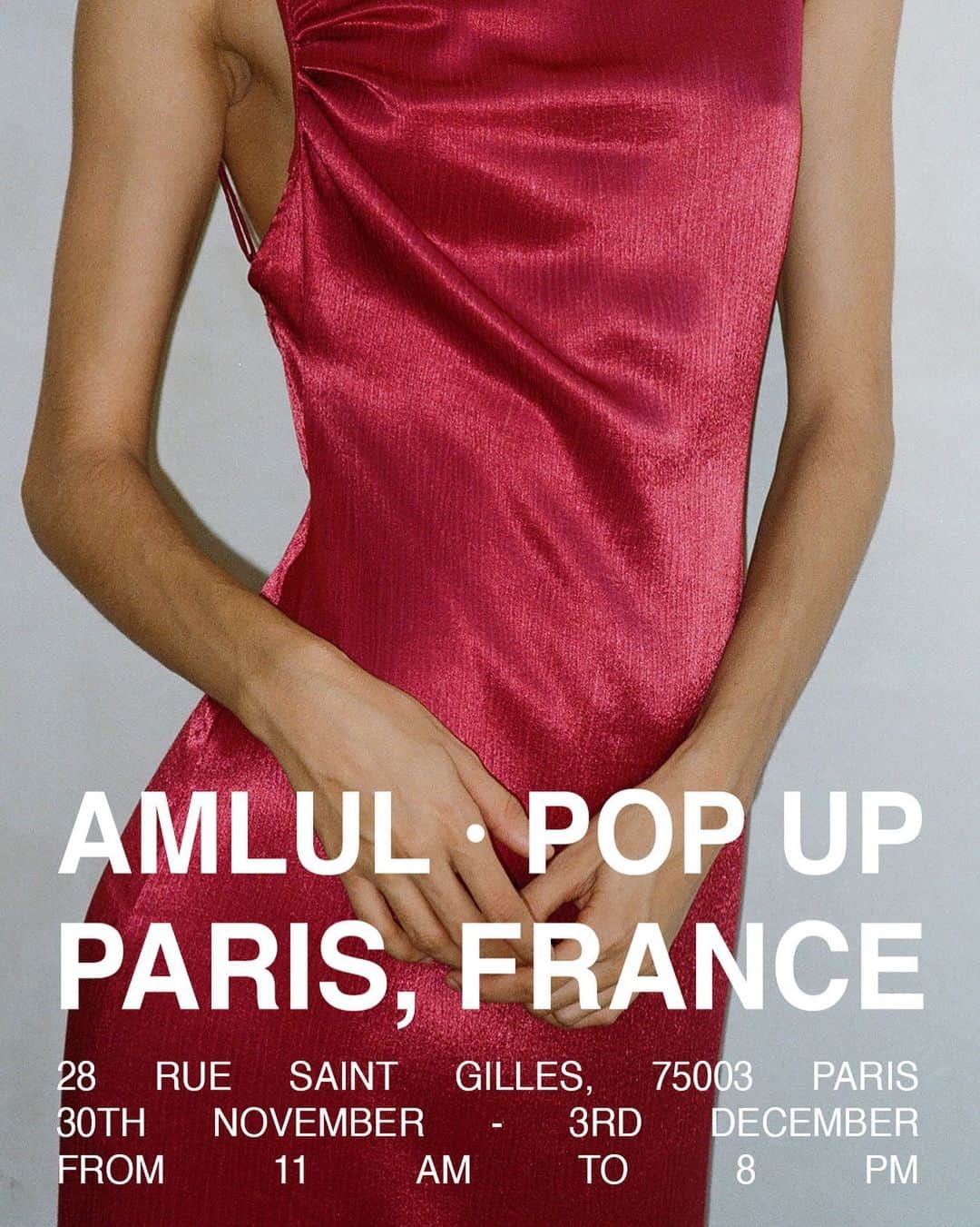 ガラ・ゴンザレスのインスタグラム：「COME & VISIT US! 🤍🇫🇷  Can’t wait to show you our last drop and special pieces ✨  30th November-3rd December  28 Rue Saint Gilles」