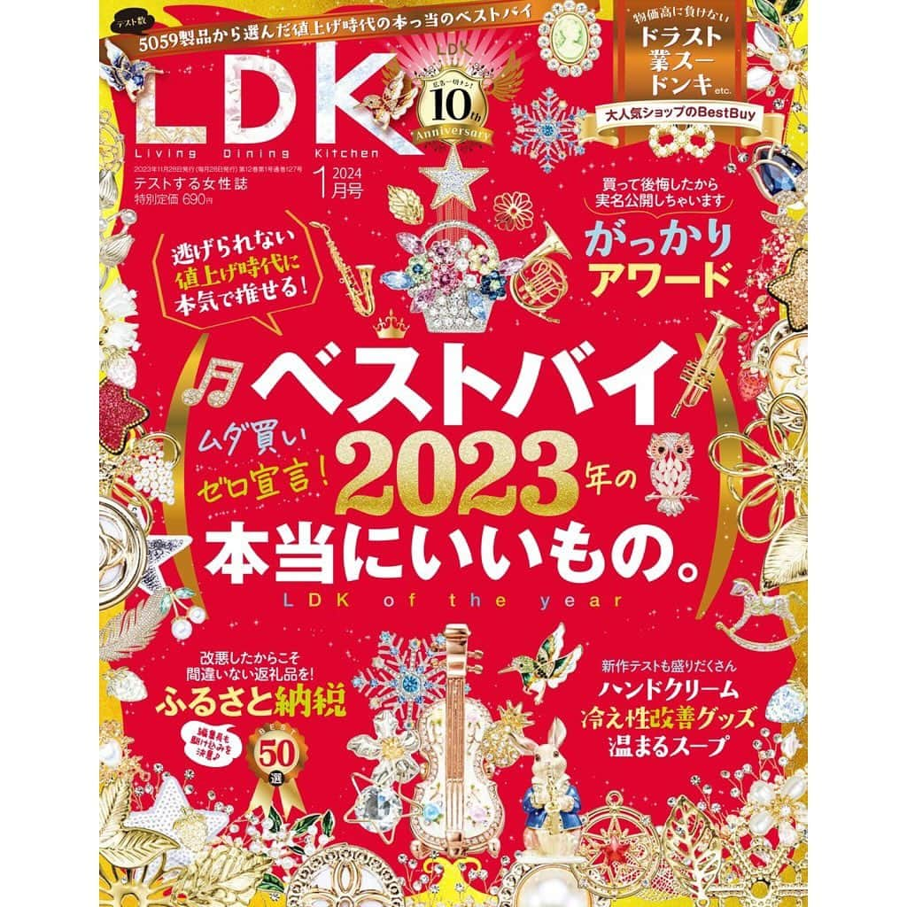 鈴木芳奈のインスタグラム：「▶︎お知らせ📣ˎˊ˗ 本日発売✨晋遊舎「LDK」2024年1月号に モデルとして今回も参加させていただきました📚  便利情報満載ですっ👀  私は今回はにんまり顔☺️多めです 本当にいいもの、そして自分に合うものを 取捨選択して、いい年末年始を迎えましょ〜✨   #雑誌 #晋遊舎 #ldk」