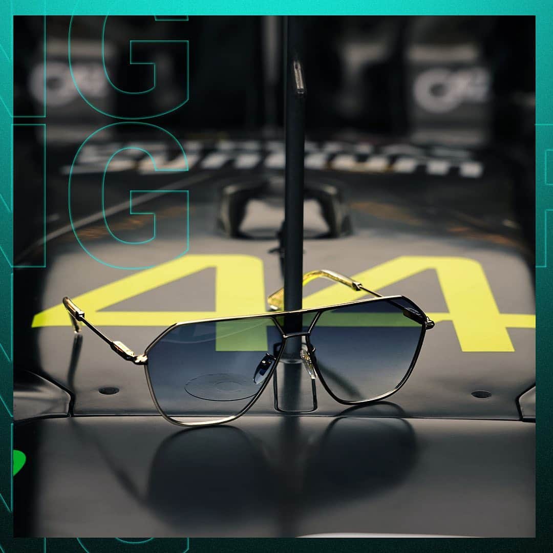 ポリスのインスタグラム：「Audacity meets a brave design, creating a truly bold aura. @mercedesamgf1  #PoliceLifestyle #AudacityWanted #FW23 #PoliceSunglasses #PoliceEyewear」