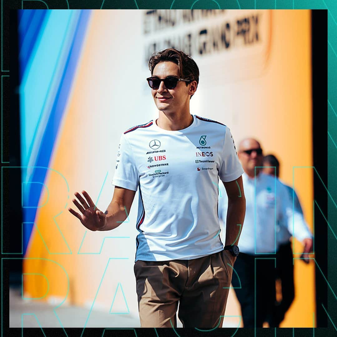 ポリスのインスタグラム：「The F1 season has ended, but we can’t wait to dare again. @georgerussell63 @mercedesamgf1  #PoliceLifestyle #AudacityWanted #FW23 #PoliceSunglasses #PoliceEyewear」