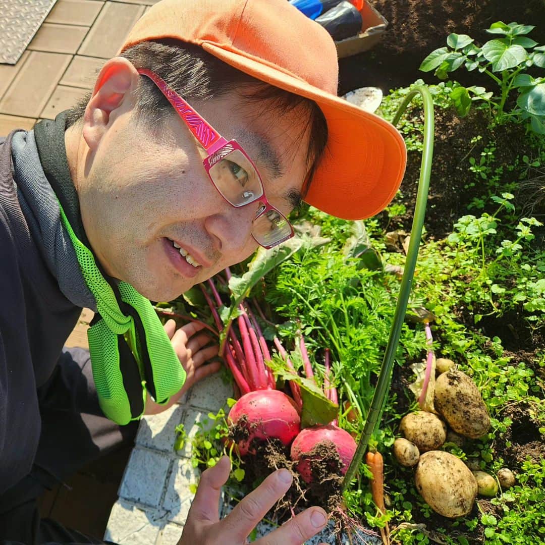 大平我路のインスタグラム：「屋上菜園の収録」
