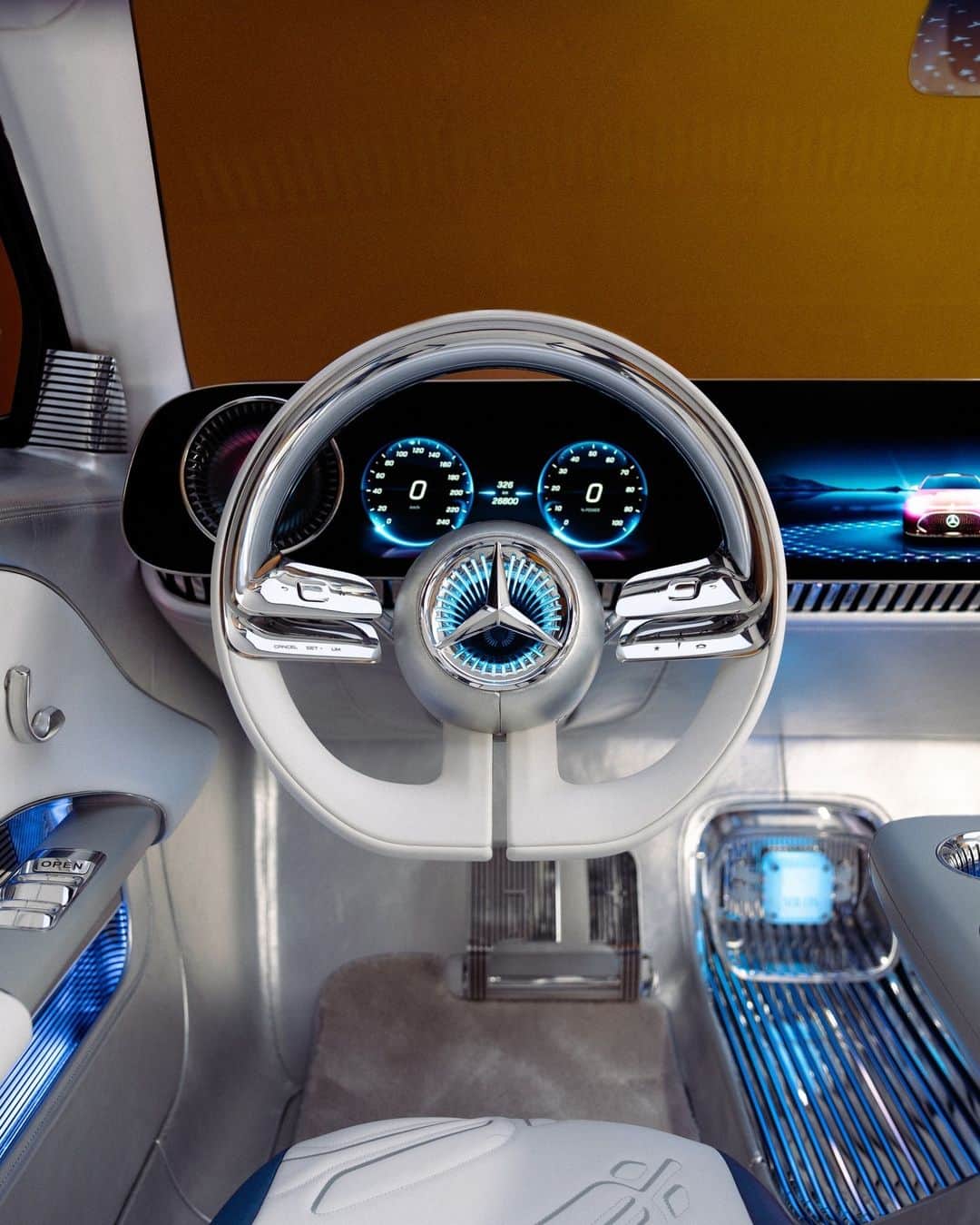 メルセデス・ベンツのインスタグラム：「Electric intelligence meets progressive design in the new Concept #CLA Class.  #MercedesBenz」