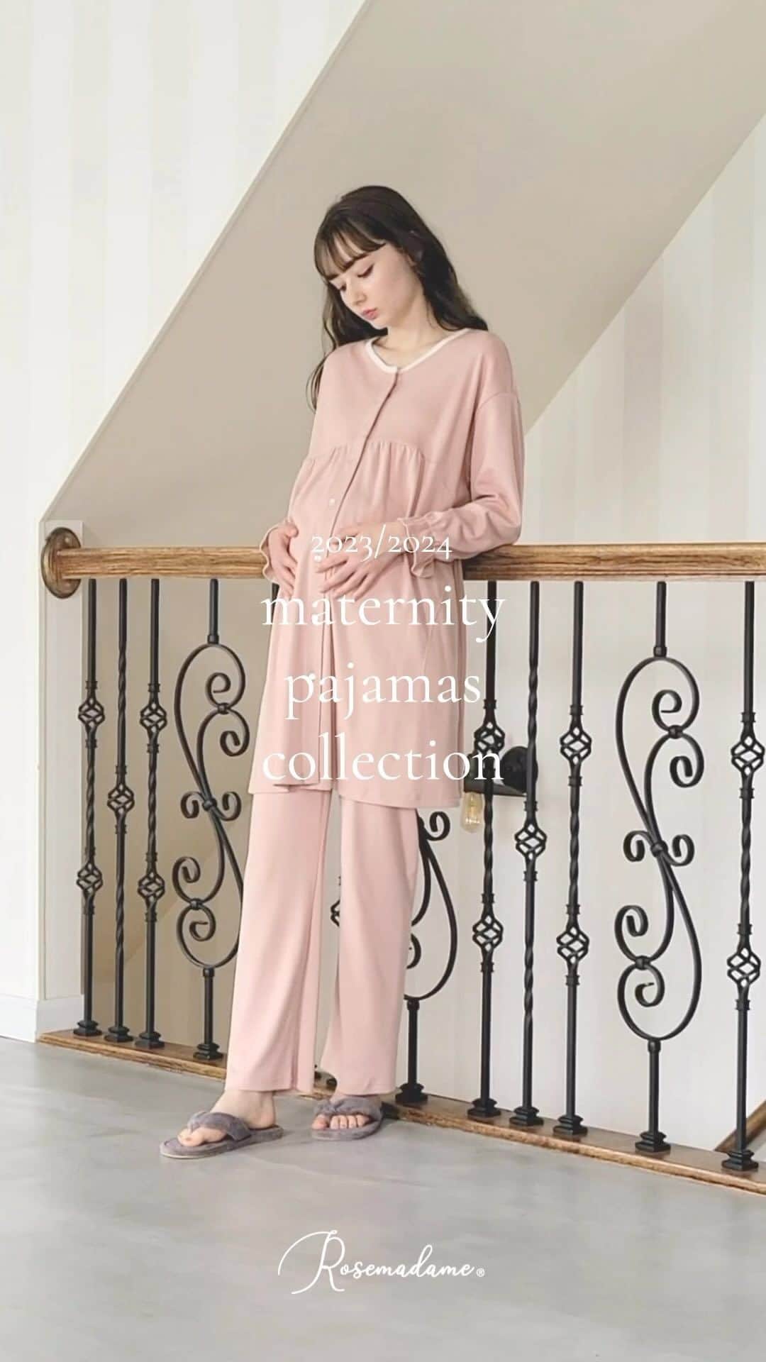 ローズマダム公式のインスタグラム：「. 2023/2024  Rosemadame  maternity pajamas collection  ローズマダムの秋冬パジャマ。  柔らかい肌触りのスムースパジャマや、高級感のあるベロア。  寒くなったら必須の裏起毛素材など、豊富なバリエーションをご用意しております。  ------------------------- TOPページのURLよりご覧いただけます▼ @rosemadame_official -------------------------  #ローズマダム #rosemadame #マタニティ #マタニティ生活 #マタニティファッション #マタニティウエア #マタニティ服 #マタニティーコーデ #キャミソール #授乳 #妊婦コーデ #妊婦 #マタママ #入院着 #新米ママ #臨月 #2人目妊娠中 #プレママコーデ #授乳ブラ #出産準備 #入院パジャマ #マタニティパジャマ #産院着 #出産入院準備 #妊娠後期 #出産準備リスト -------------------------」