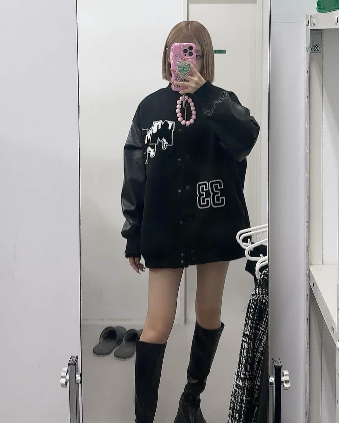 MINAMIさんのインスタグラム写真 - (MINAMIInstagram)「. ほんとにスタジャンお気に入りჱ̒^ ̳ ̫ ̳^」11月28日 17時12分 - mimi.minami.mimi