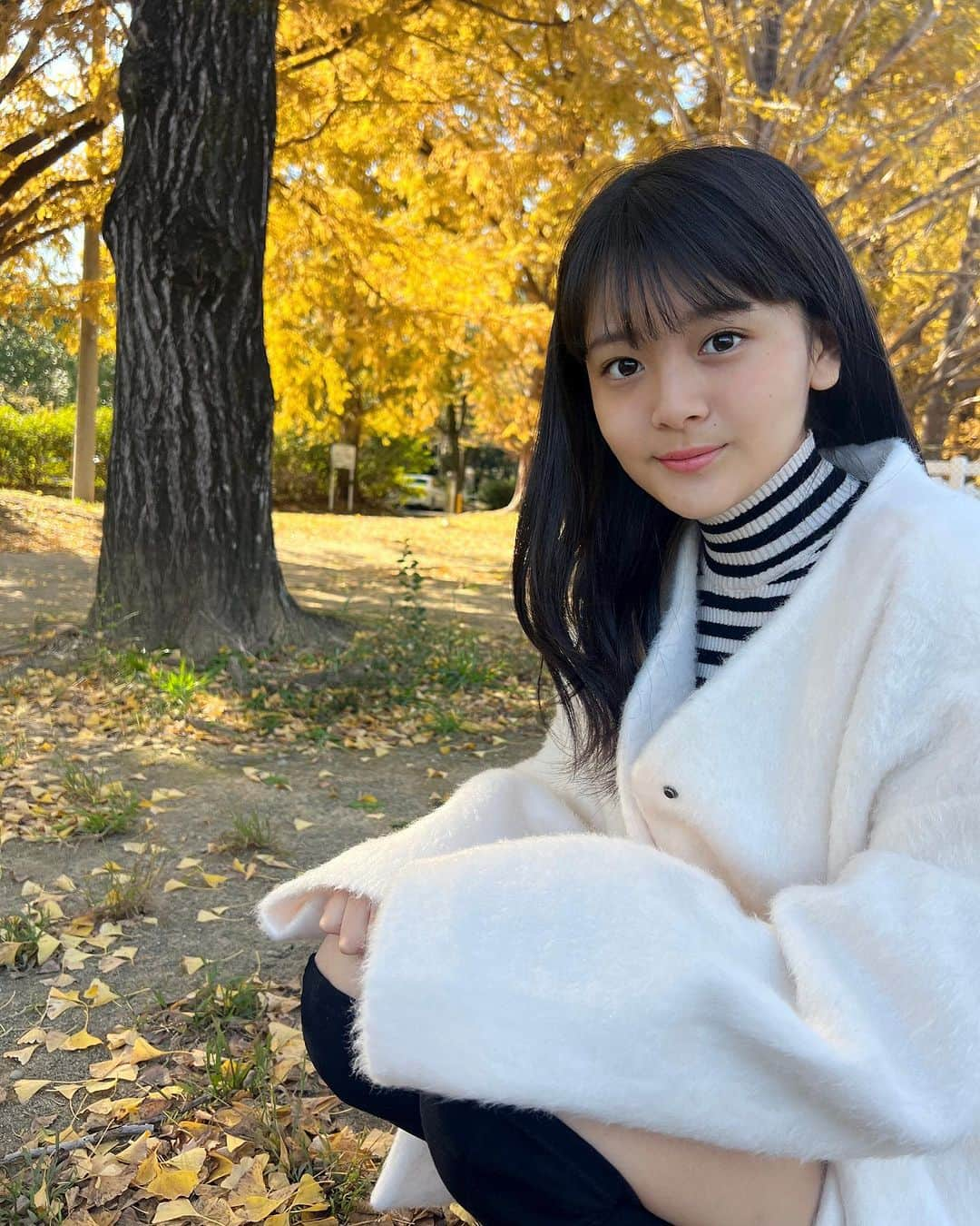 伊與田綾音さんのインスタグラム写真 - (伊與田綾音Instagram)「去年と同じところでイチョウを見に行ってきました！ とっても綺麗です🥹💗  #イチョウ並木 #イチョウ #秋 #伊與田綾音 #09 #中学3年生女子 #ljc #ljcの素敵な思い出」11月28日 17時31分 - ayane_2136