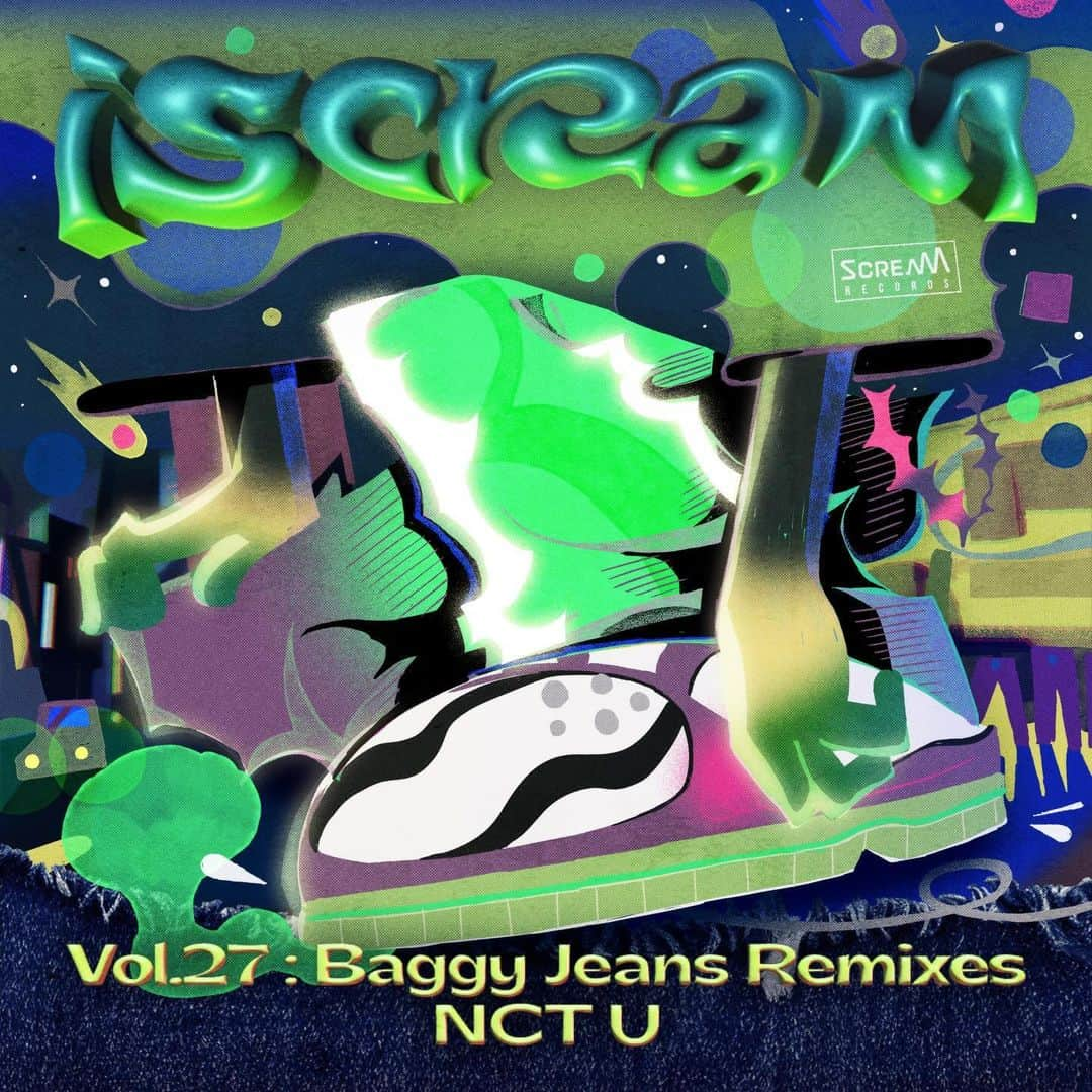 SMエンターテインメントのインスタグラム：「iScreaM Vol.27 Baggy Jeans Remixes  ➫ 2023.11.30 6PM KST   #NCT #NCTU @nct  #BaggyJeans #NCTU_BaggyJeans #김민철과하야테 @minchurr_ @hayatesamadayo  #HukkyShibaseki @hukky_shibaseki  #Remix #iScreaM #ScreaMRecords @screamrecords  #SMTOWN @smtown」