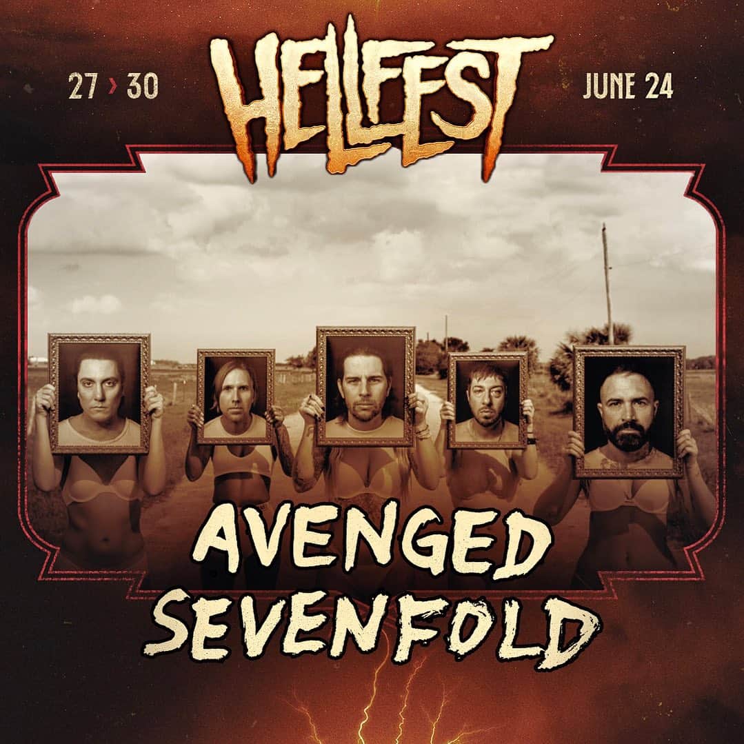 アヴェンジド・セヴンフォールドのインスタグラム：「We’re headlining night 1 at @HellfestOpenAir 2024. 🇫🇷 See you in June.」