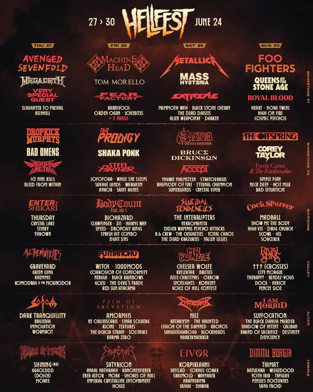 コリィ・テイラーのインスタグラム：「FRANCE - Looking forward to seeing you at @HellfestOpenAir on 30 June, 2024 ⚡️」