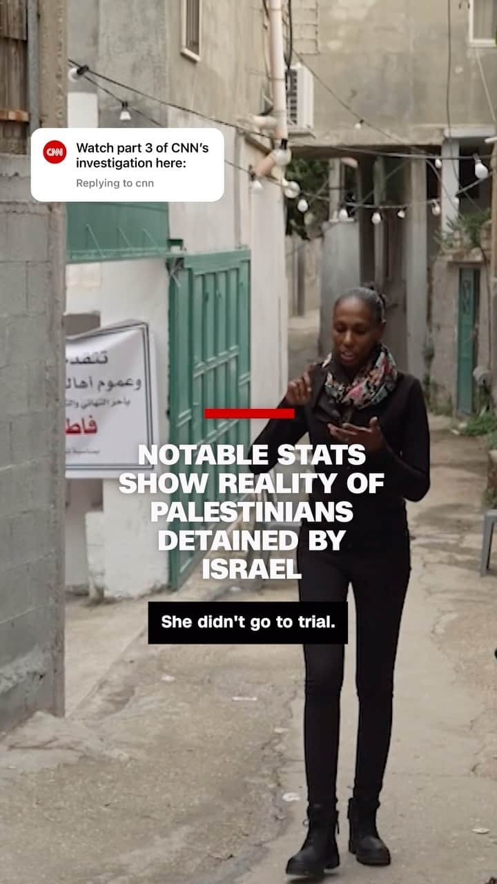 のインスタグラム：「CNN’s Nima Elbagir investigates the reality of many Palestinians detained by Israel, including that 80% of those identified by Israel as eligible for release in the recent hostage deal have not been charged with a crime.  Correction: This post has been updated to correct that CNN contacted the Israeli Prime Minister’s Office for response, not the IDF. The IDF offer of a briefing came in response to a separate CNN piece about released Palestinian prisoners.」