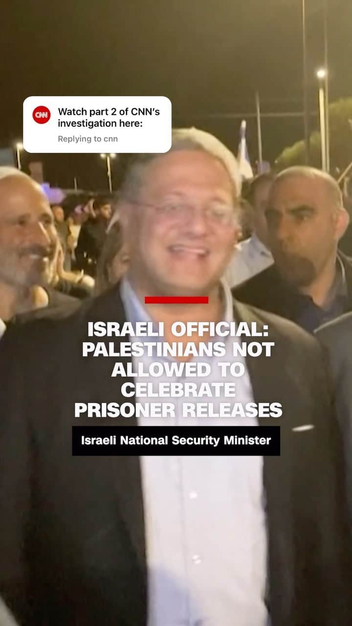 CNNのインスタグラム：「CNN’s Nima Elbagir investigates the reality of many Palestinians detained by Israel, including that 80% of those identified by Israel as eligible for release in the recent hostage deal have not been charged with a crime.  Correction: This post has been updated to correct that CNN contacted the Israeli Prime Minister’s Office for response, not the IDF. The IDF offer of a briefing came in response to a separate CNN piece about released Palestinian prisoners.」