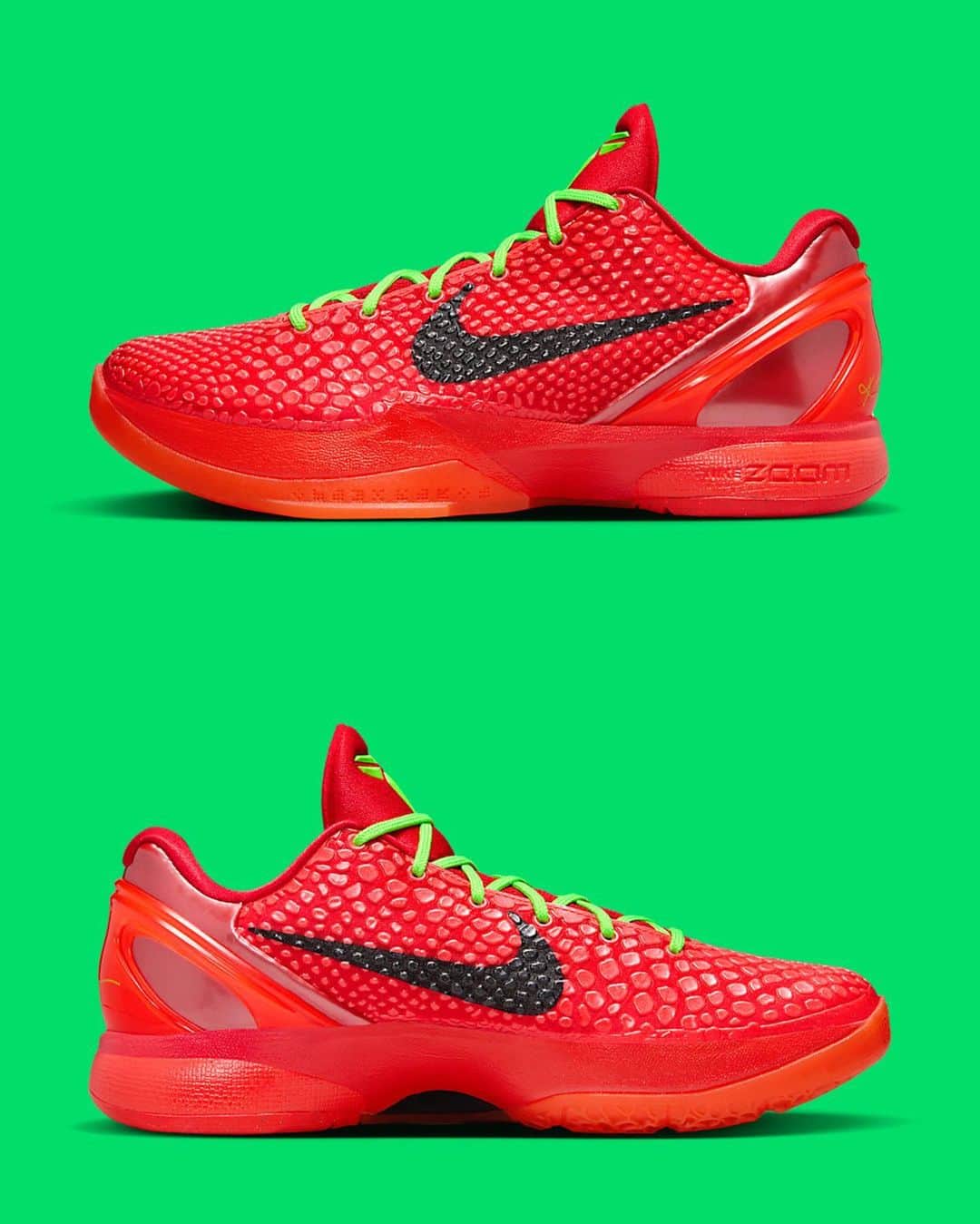 Nice Kicksさんのインスタグラム写真 - (Nice KicksInstagram)「The “Reverse Grinch” Nike Kobe 6 is expected to ✌️Shock Drop✌️ via SNKRS Draw at 2PM EST today 🤫  Follow @nicedrops for more sneaker release info 📲 *AS ALWAYS - Nike’s release are subject to change*」11月29日 3時45分 - nicekicks