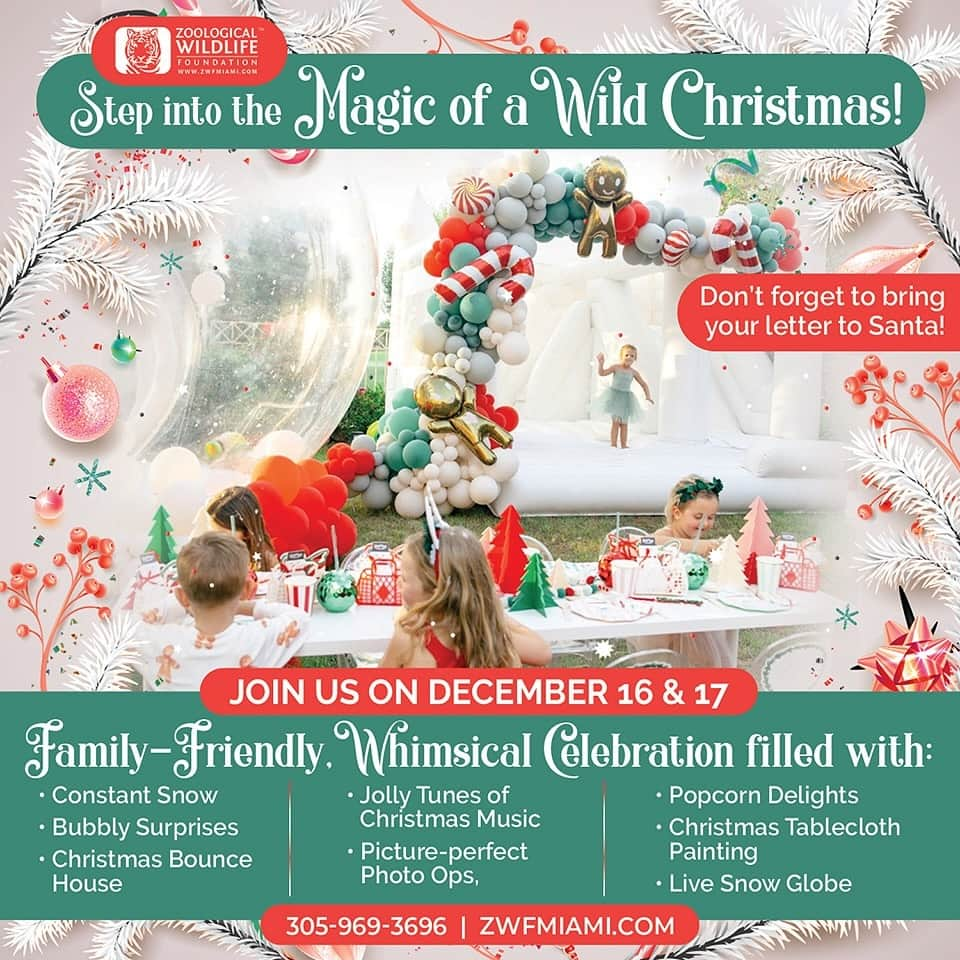 Zoological Wildlife Foundationのインスタグラム：「Join us @zwfmiami for the wildest family holiday activities this season.  Call 📞 (305) 969-3696 and or visit ZWFMiami.com and make these holidays your most memorable yet.」