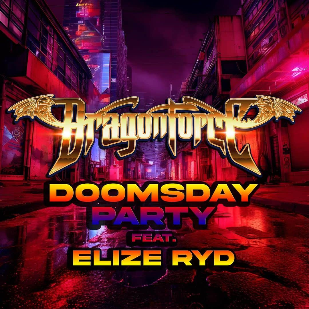 ハーマン・リのインスタグラム：「NEW COLLAB!  Doomsday Party (feat. @elizeryd of @amarantheofficial) is available everywhere now 🎊  Who's listened to it already?   This will be a bonus track on some editions of our upcoming new album Warp Speed Warriors, out March 15th!  Pre-Orders for CD and vinyl are available now at the link in bio   We had such an amazing time touring the US with Amaranthe this past month.  Thank you so much to everyone who came to a show!  Can't wait to do it again next year on our co-headline Europe/UK tour that starts in February, featuring special guests @infectedrain_official.  Tickets and limited VIP upgrades are available now on the #dragonforce website, link in bio 🐉   21/02 - DE Hamburg 🇩🇪  22/02 - DE Berlin 🇩🇪  23/02 - DE Leipzig 🇩🇪  24/02 - DE Oberhausen 🇩🇪  25/02 - NL Tilburg 🇳🇱  27/02 - DK Copenhagen 🇩🇰  28/02 - NO Oslo 🇳🇴  29/02 - SE Gothenburg 🇸🇪  03/03 - LV Riga 🇱🇻 04/03 - PL Warsaw 🇵🇱  06/03 - CZ Brno 🇨🇿  07/03 - AT Vienna 🇦🇹  08/03 - HU Budapest 🇭🇺  09/03 - DE Munich 🇩🇪  10/03 - IT Milan 🇮🇹  12/03 - ES Madrid 🇪🇸  13/03 - ES Barcelona 🇪🇸  15/03 - DE Wiesbaden 🇩🇪  16/03 - CH Zurich 🇨🇭  17/03 - BE Brussels 🇧🇪  19/03 - DE Stuttgart 🇩🇪  20/03 - FR Paris 🇫🇷  22/03 - UK Bristol 🇬🇧  23/03 - UK Manchester 🇬🇧  24/03 - UK London 🇬🇧   📸: @jacklue   #amaranthe #elizeryd #doomsdayparty #warpspeedwarriors」