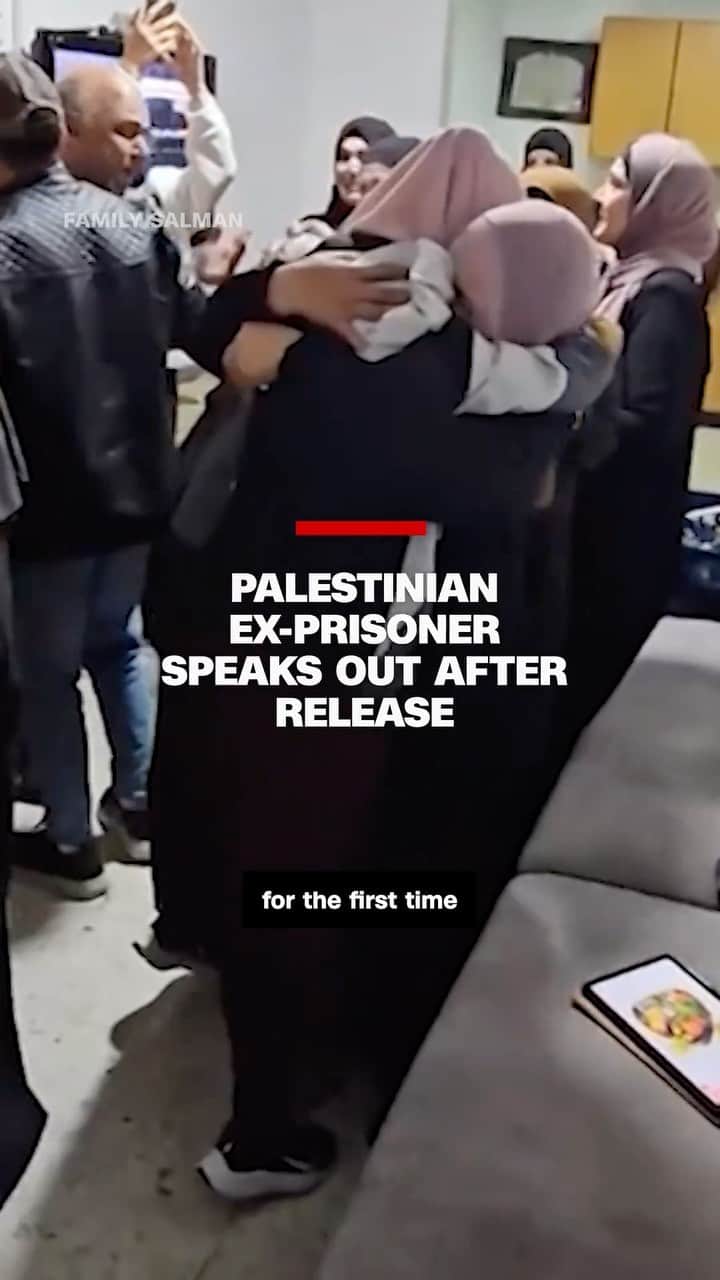 のインスタグラム：「CNN's Nima Elbagir investigates the reality of many Palestinians detained by Israel, including that 80% of those identified by Israel as eligible for release in the recent hostage deal have not been charged with a crime.  Correction: This post has been updated to correct that CNN contacted the Israeli Prime Minister's Office for response, not the IDF. The IDF offer of a briefing came in response to a separate CNN piece about released Palestinian prisoners.」